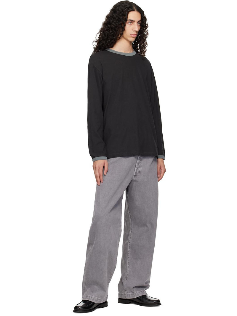 LADY WHITE CO. Gray Two Tone L/S T-shirt outlook