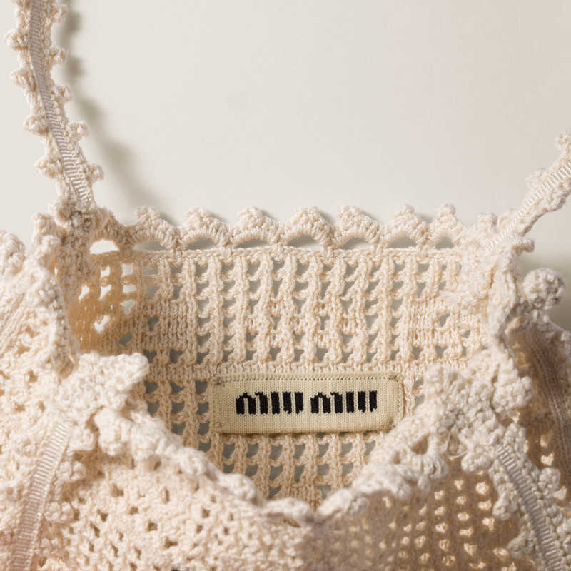 Miu Miu Crochet cotton handbag outlook