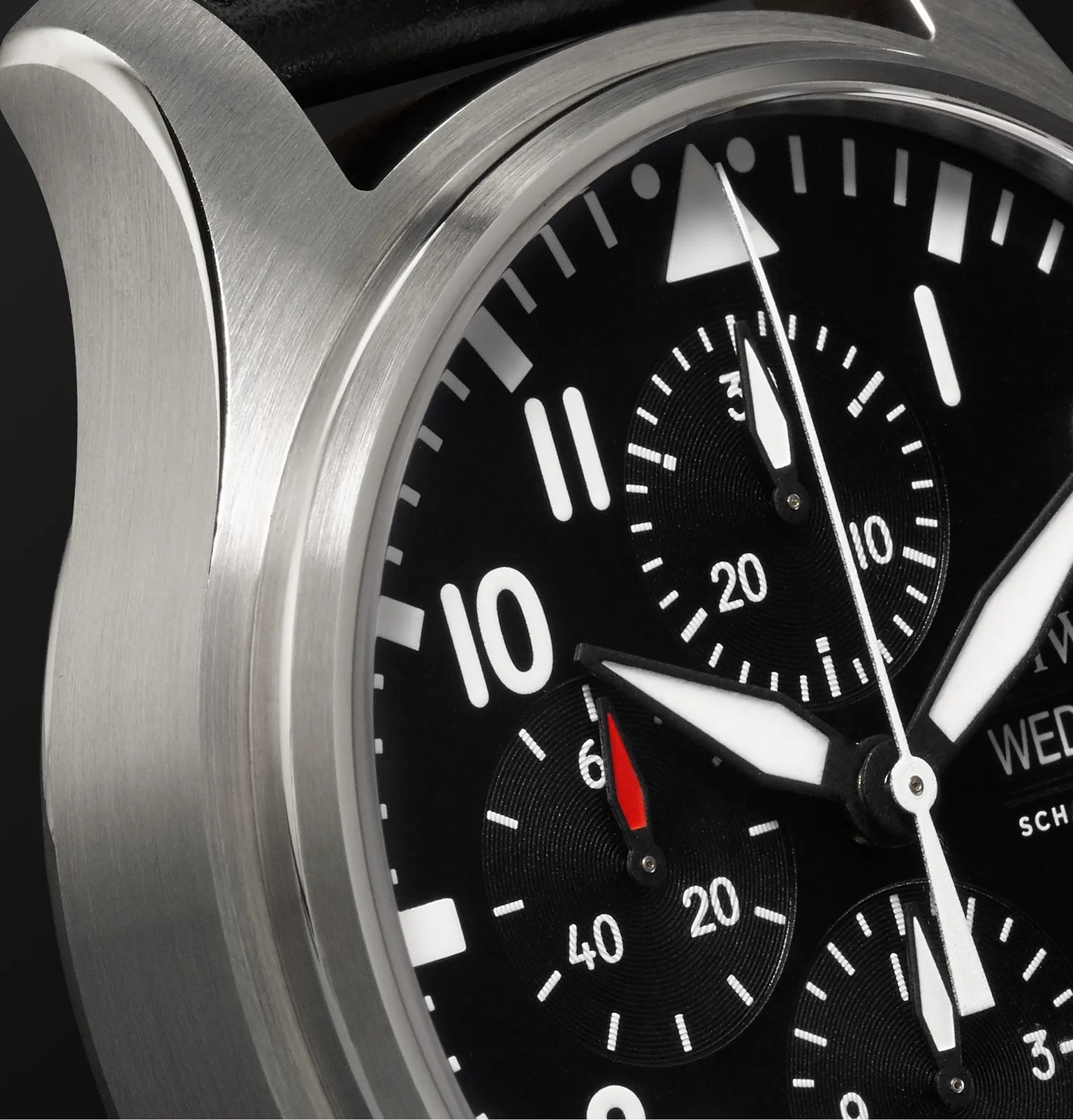 Pilot's Automatic Chronograph 43mm Stainless Steel and Leather Watch, Ref. No. IW377709 - 7