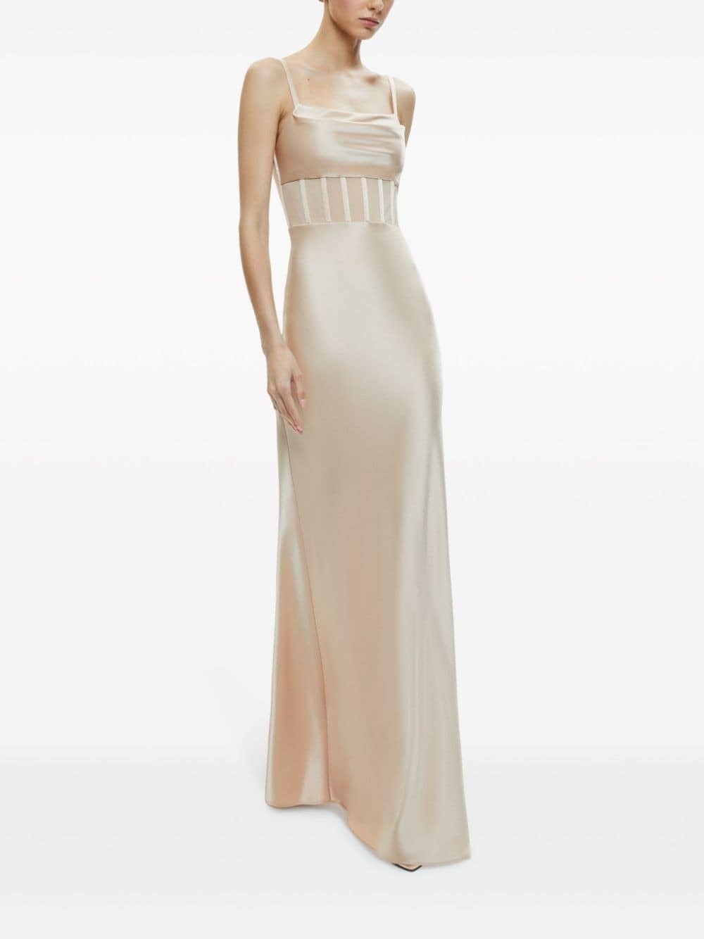 Valentina satin maxi dress - 4