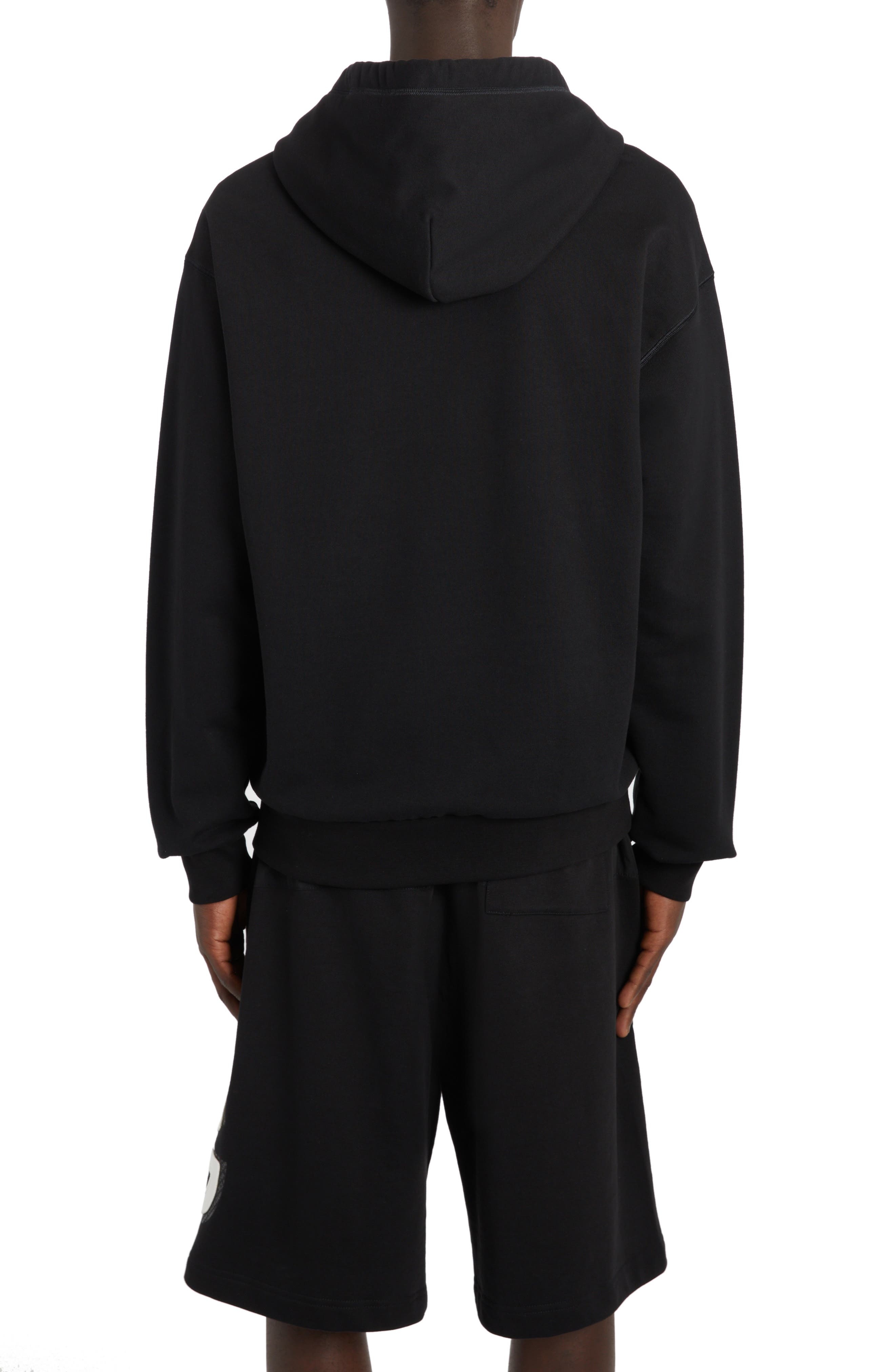 Logo Plate Cotton Hoodie - 2