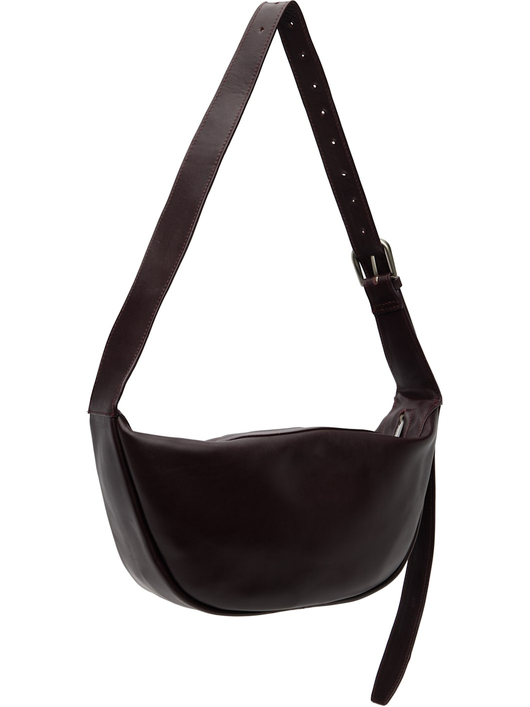 Burgundy Adjustable Crescent Bag - 3