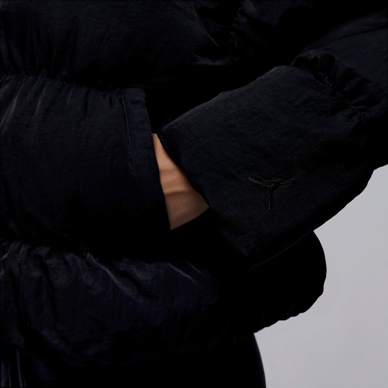 Jordan (WMNS) Air Jordan Puffer Jacket Asia Sizing 'Black' FB5150-010 outlook