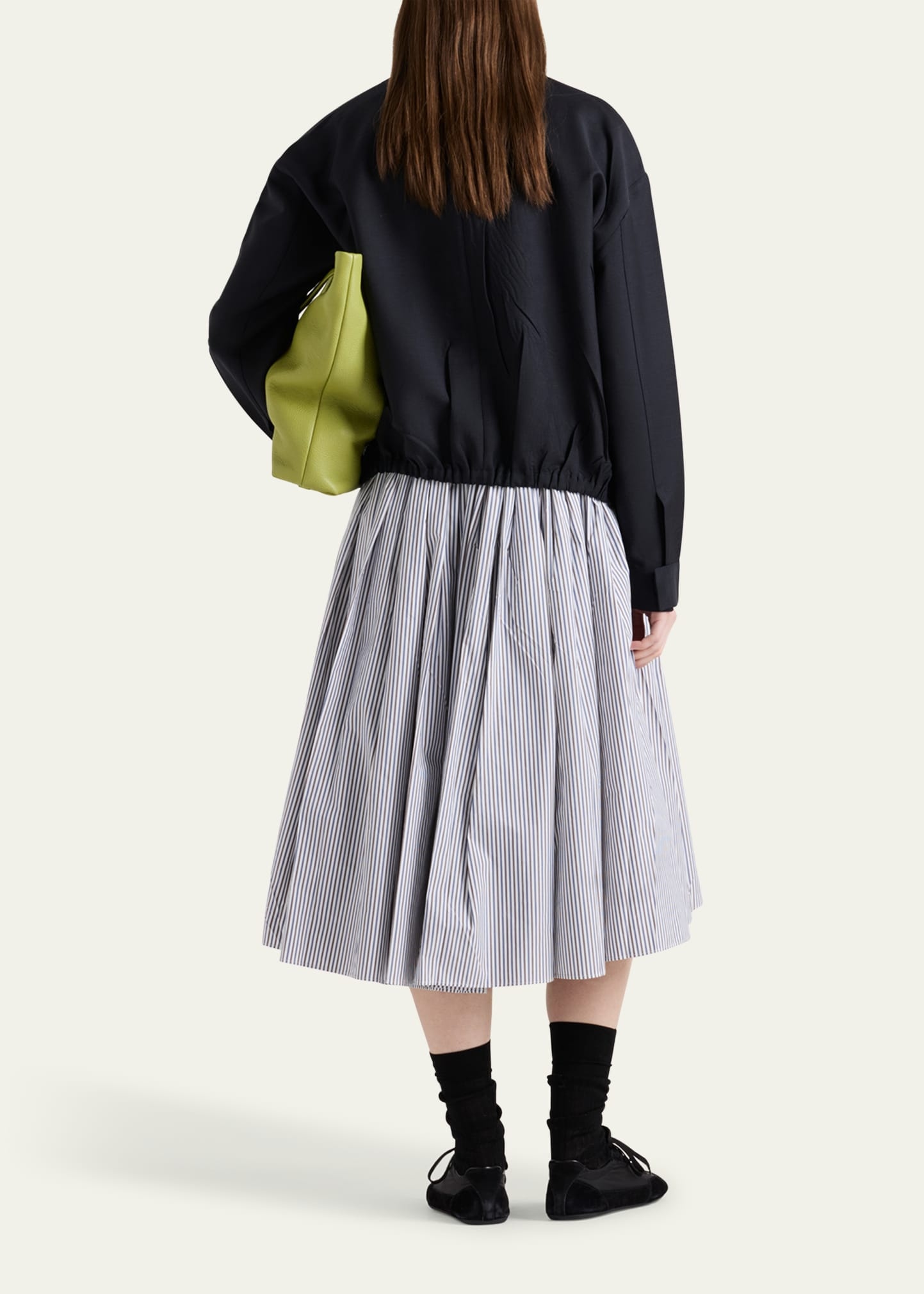 Striped A-Line Full Skirt - 3