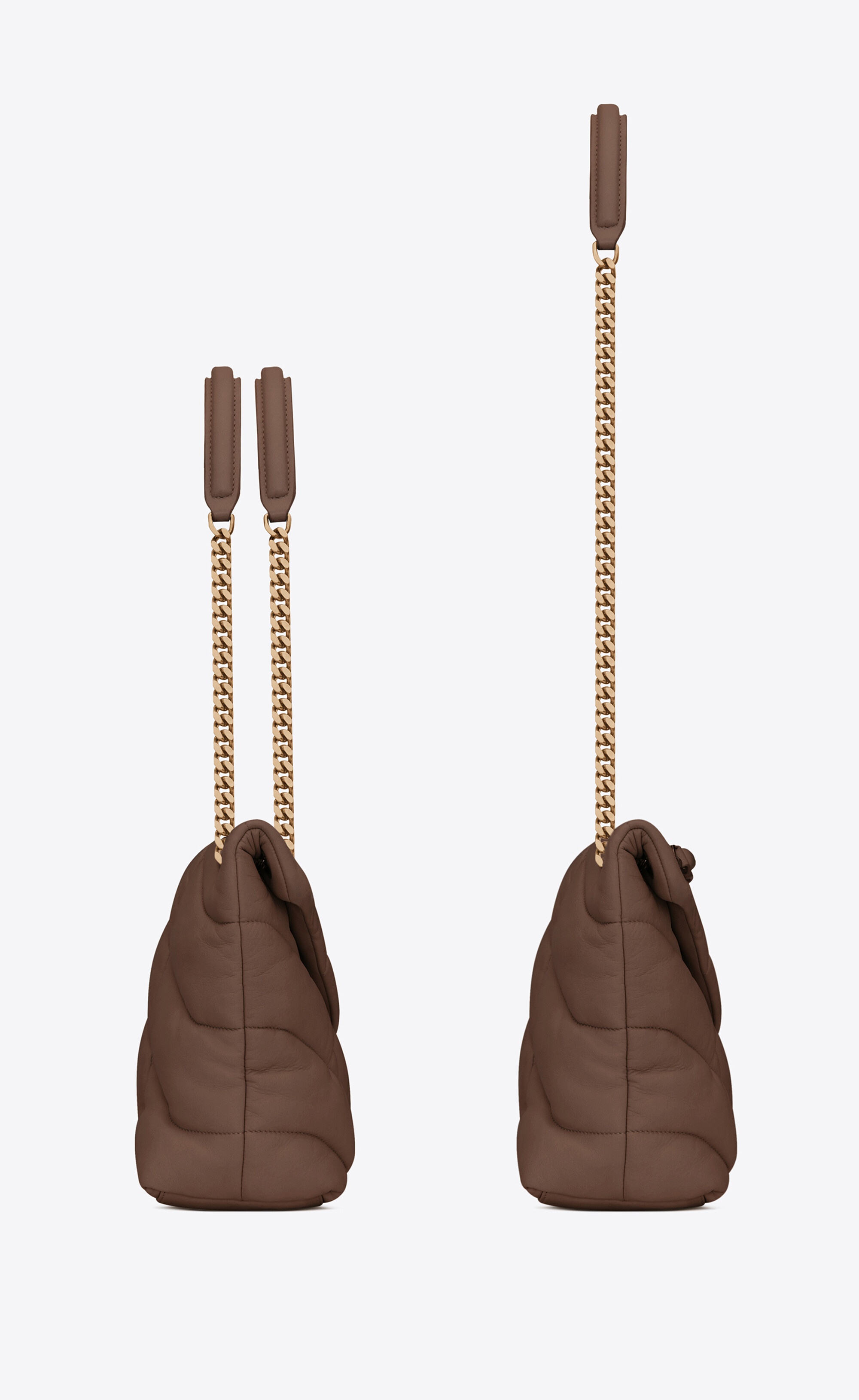 puffer medium chain bag in quilted lambskin - 4