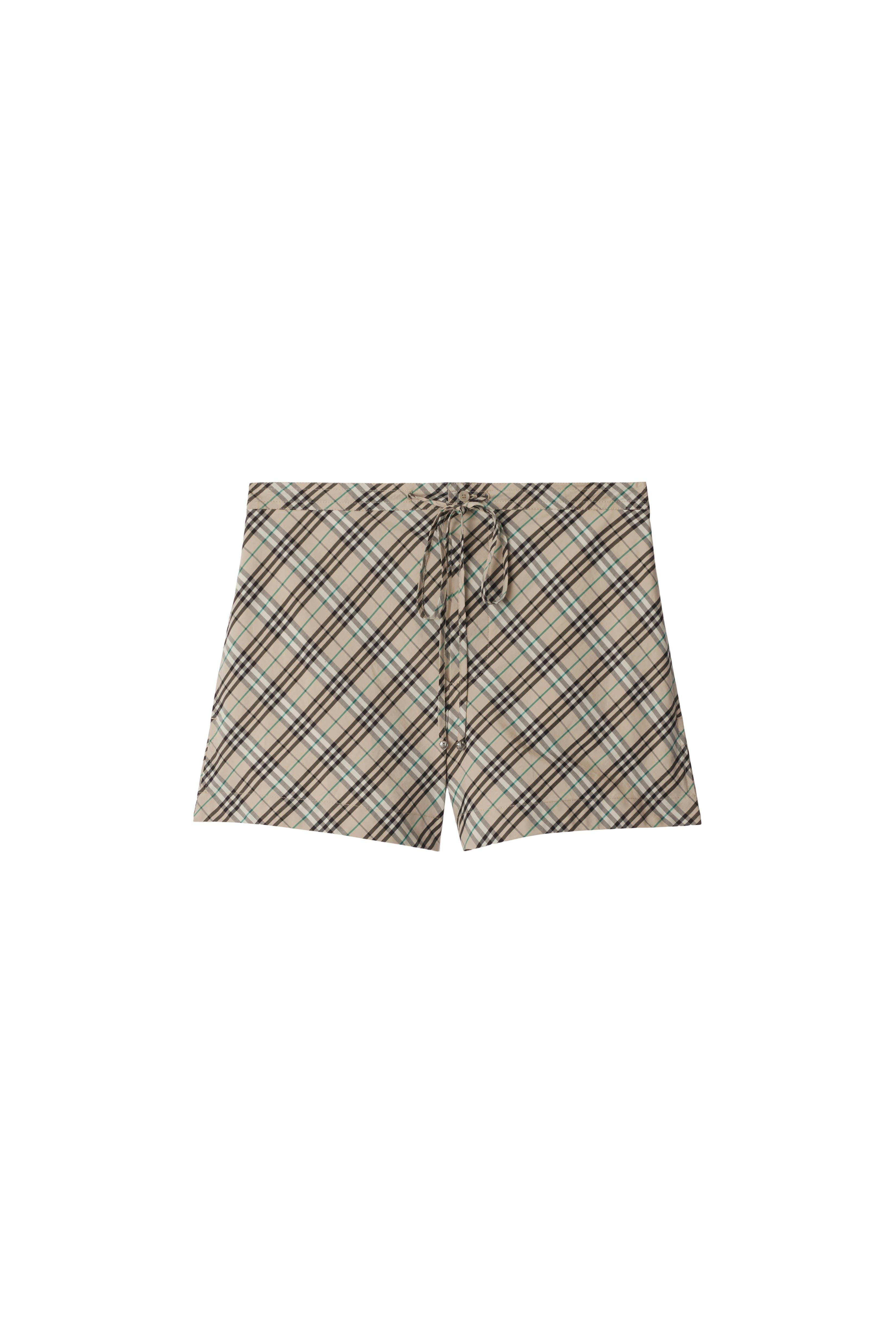 burberry Check Cotton Pyjama Shorts in Husk at Nordstrom - 2