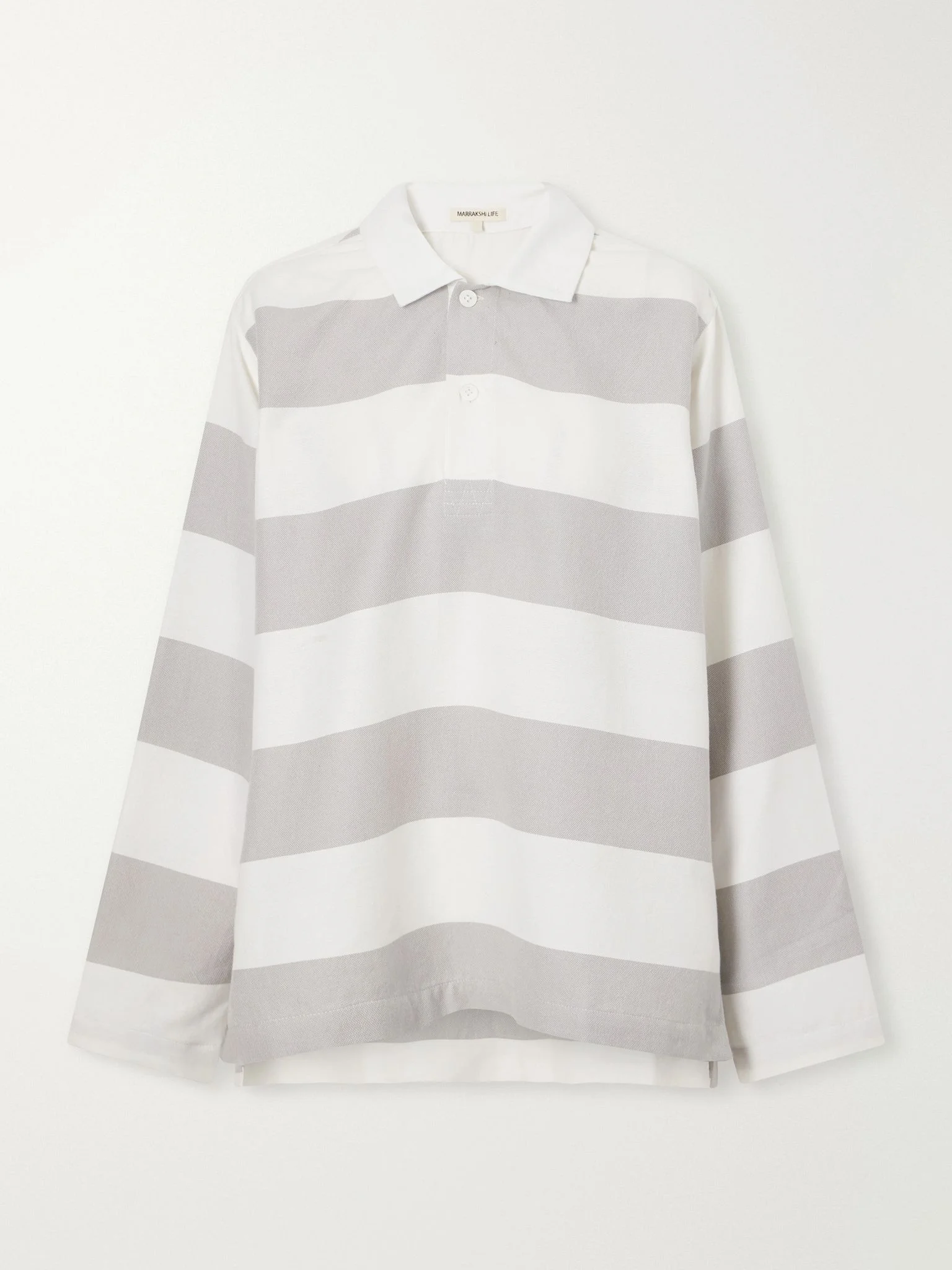 The Rugby striped cotton Oxford shirt Gray - 1