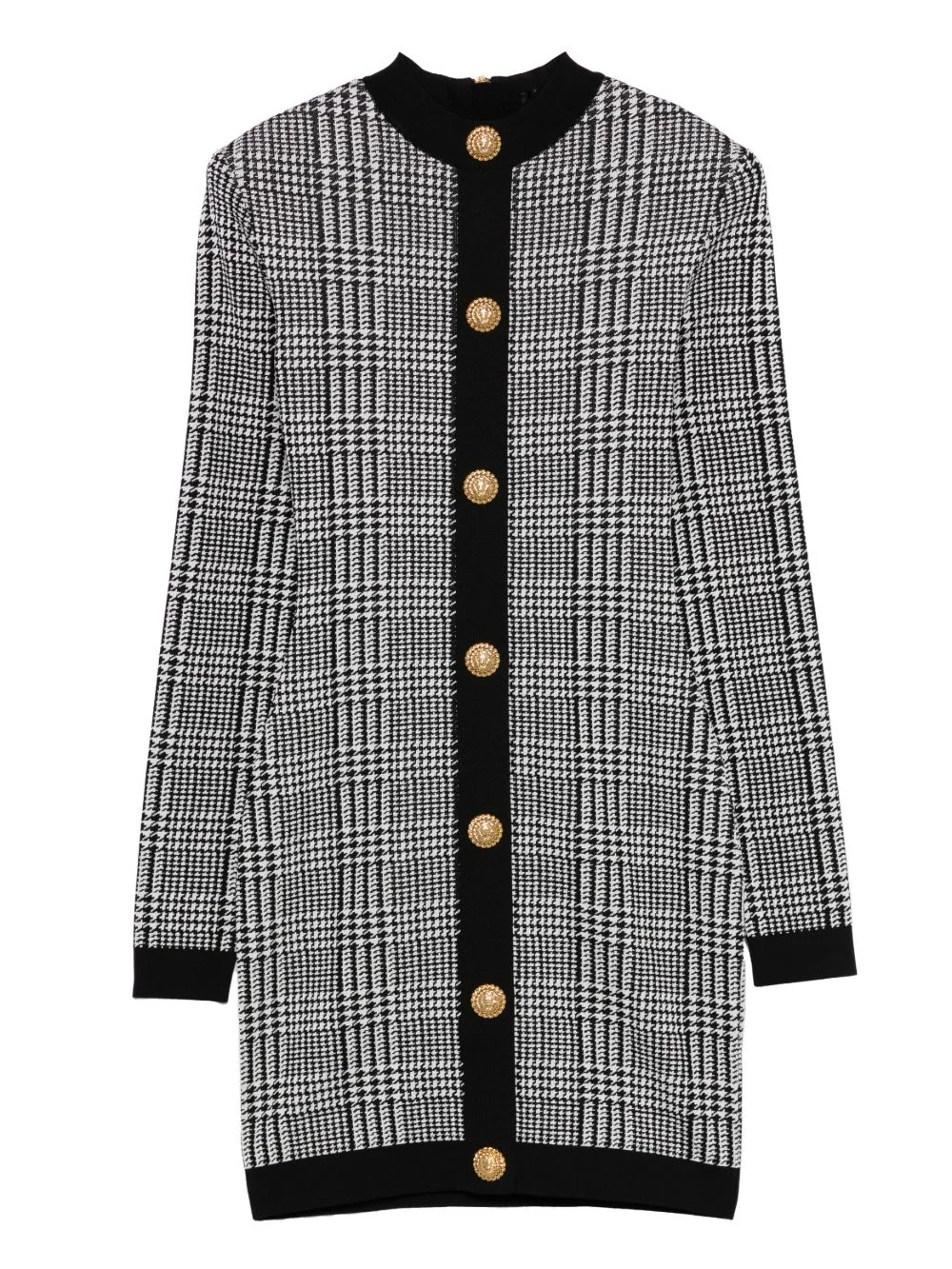 button-embellishment mini dress - 1