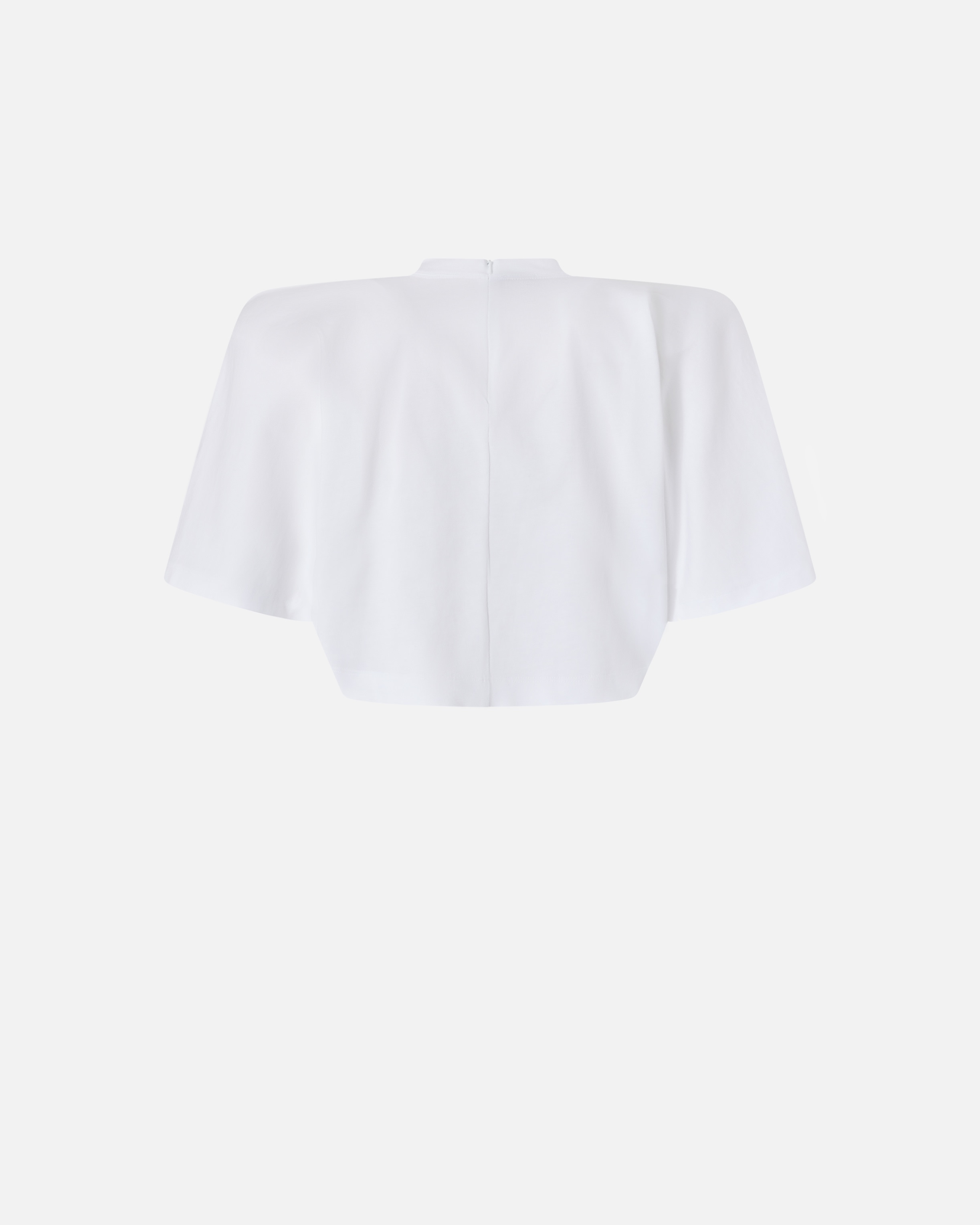 SHORT-SLEEVED CROP TOP WITH PADDED SHOULDERS - 2