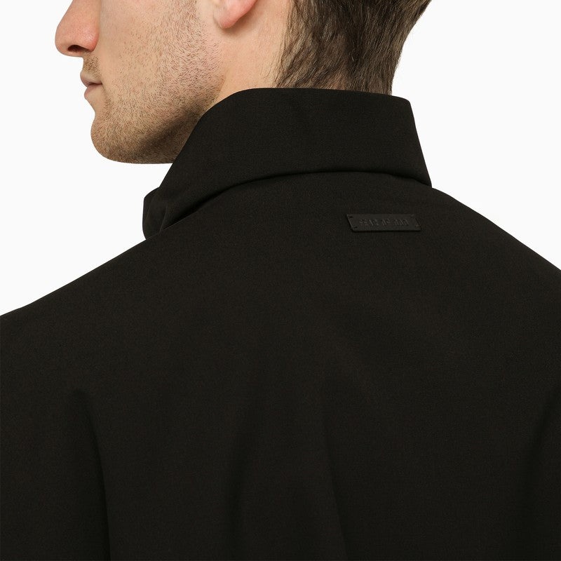 Fear Of God Black Wool Trench Coat With High Collar Men - 4