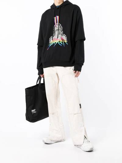 Marcelo Burlon County Of Milan graphic-print layered hoodie outlook