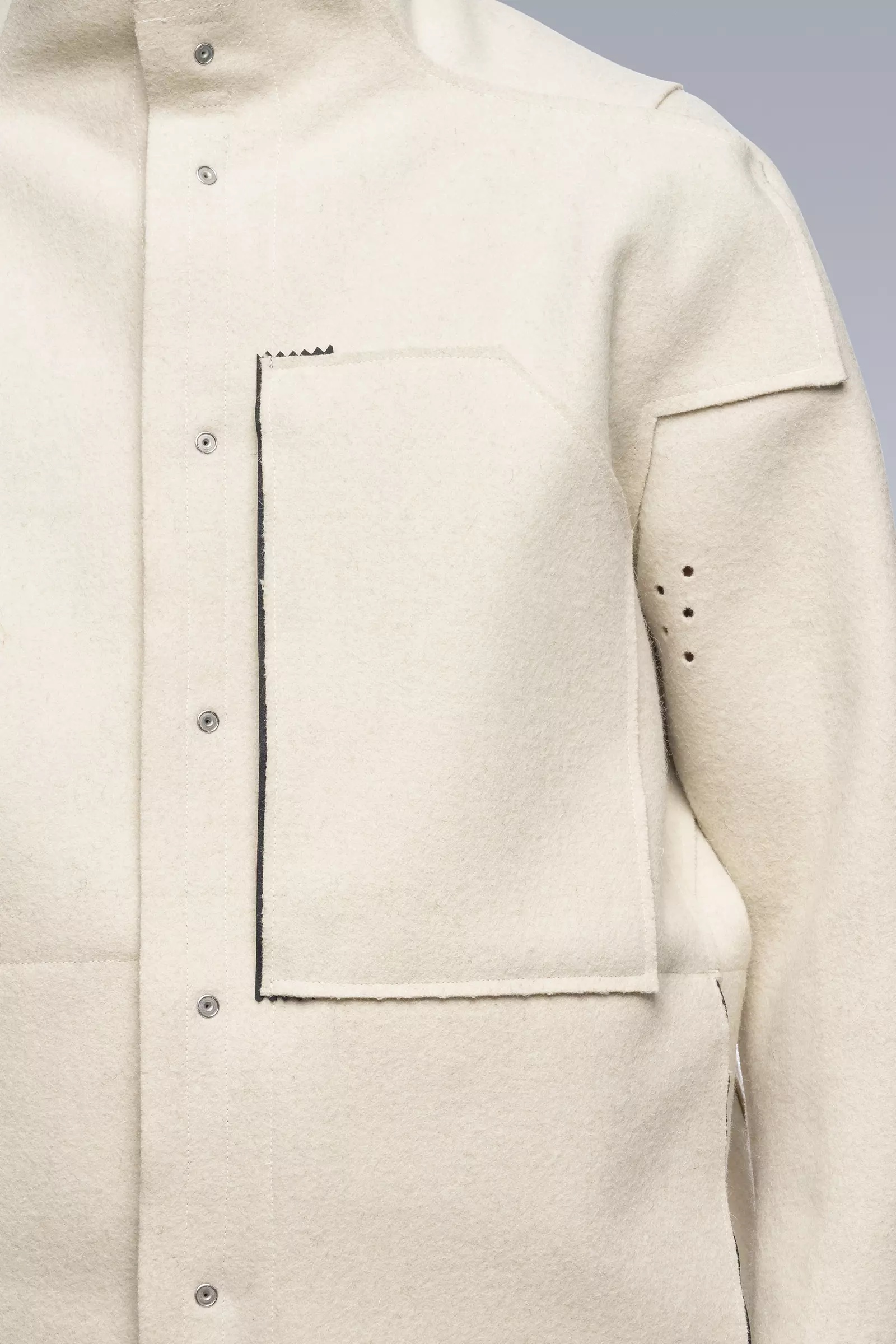 J70-BU Burel® Wool Jacket White - 13