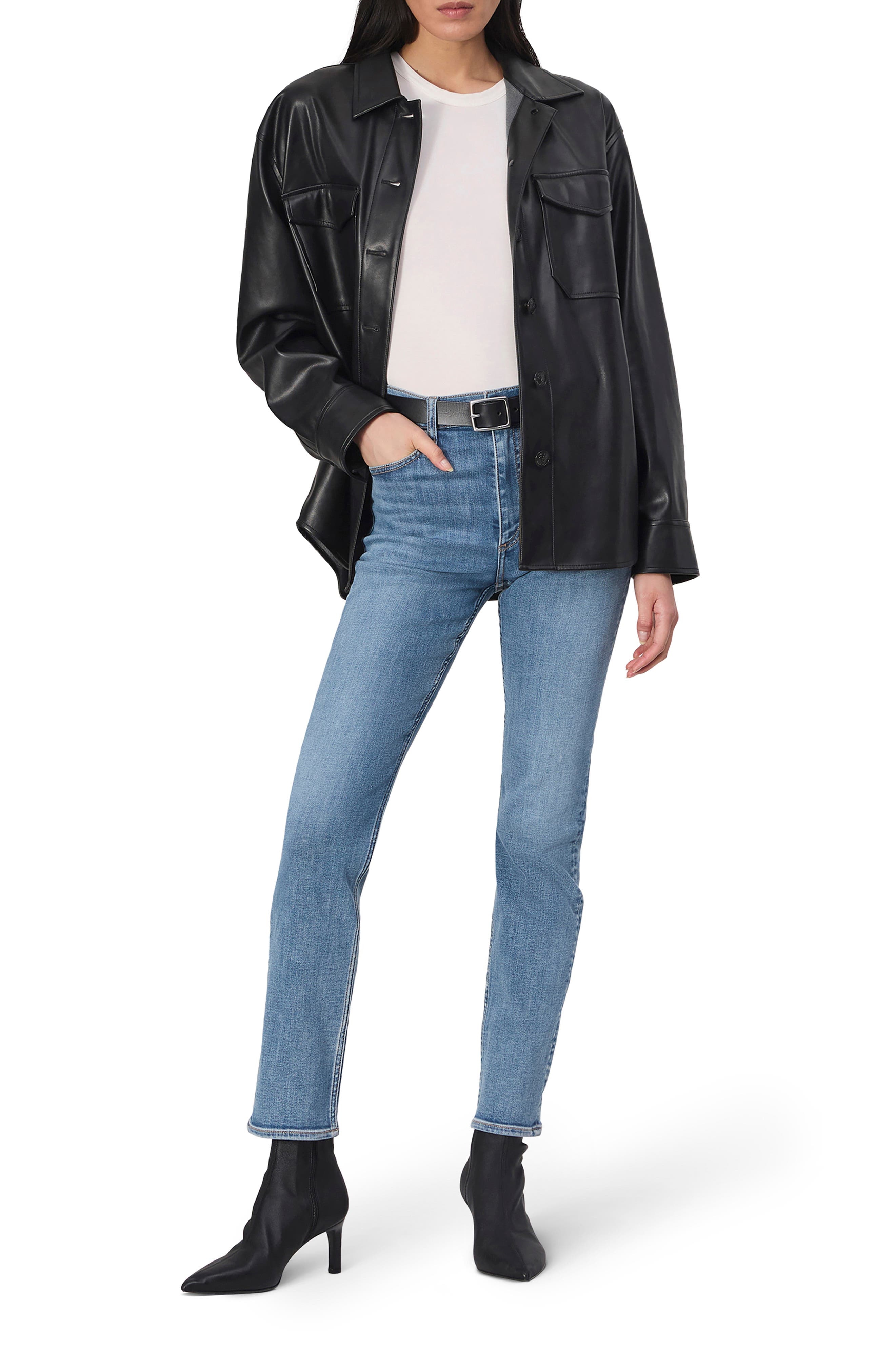 rag & bone Flexi Wren High Waist Slim Straight Leg Jeans in Mack at Nordstrom - 6
