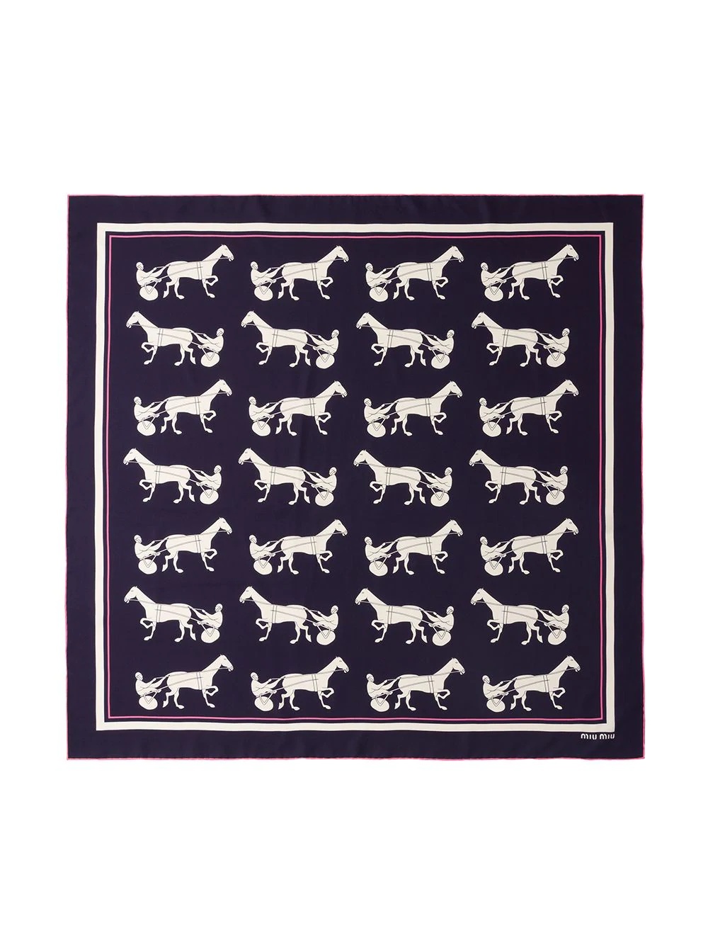 horse and carriage print scarf - 2