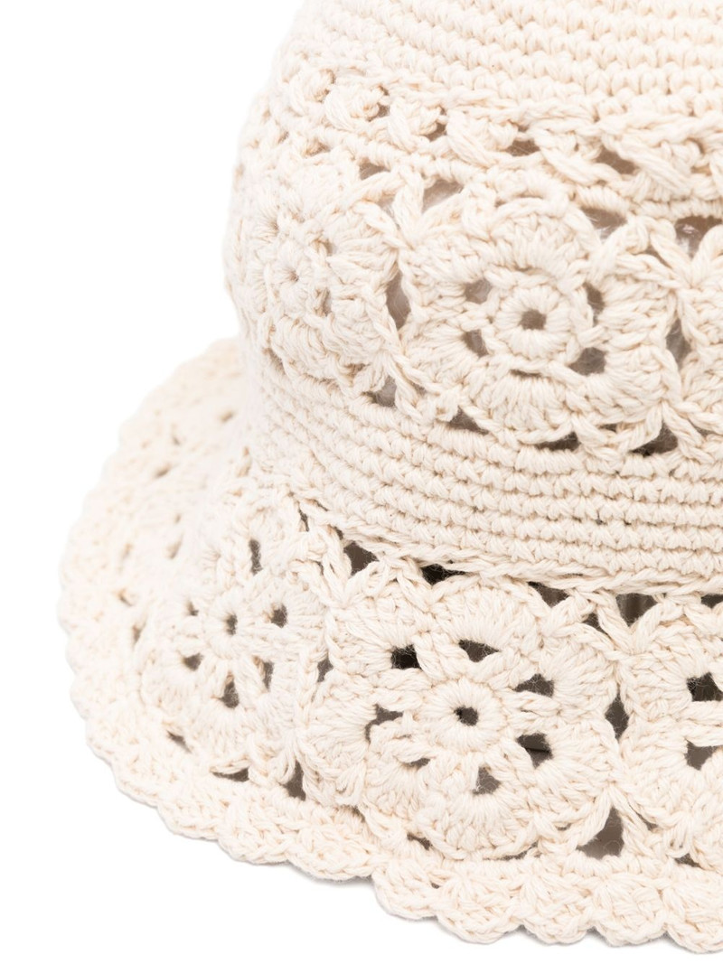 maje crocket-knit bucket hat outlook