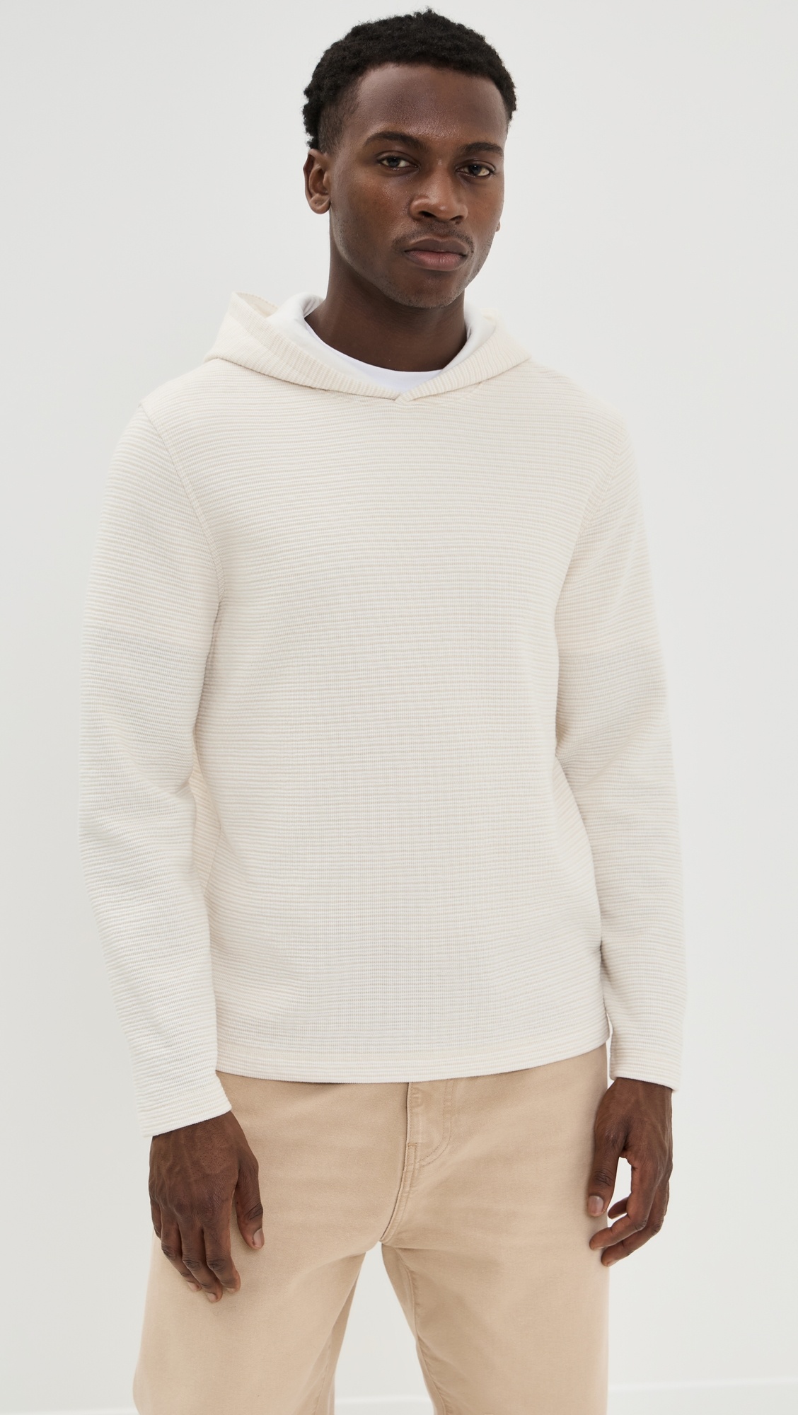 Varigated Striped Double Face Hoodie - 6