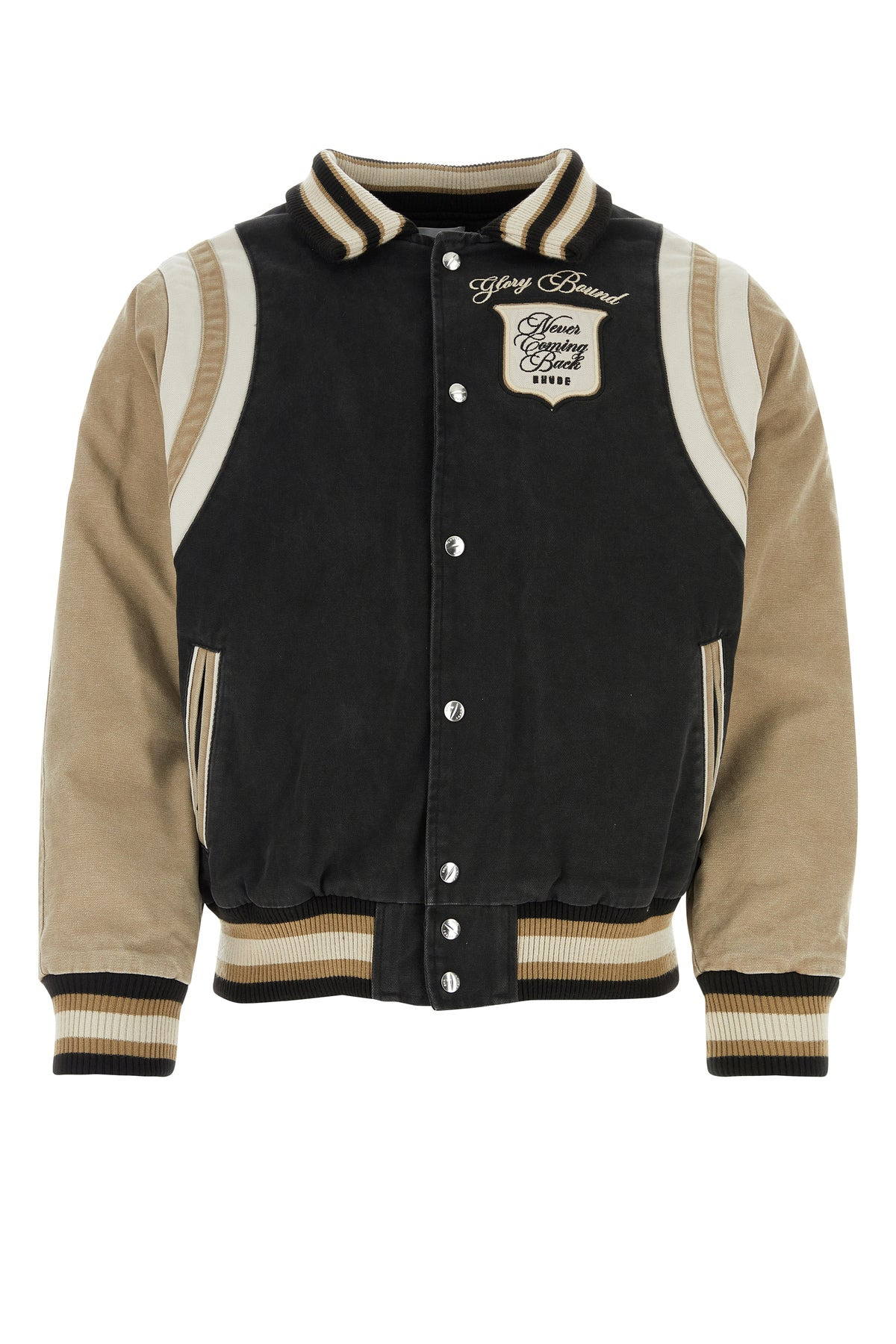 Multicolor canvas bomber jacket - 1