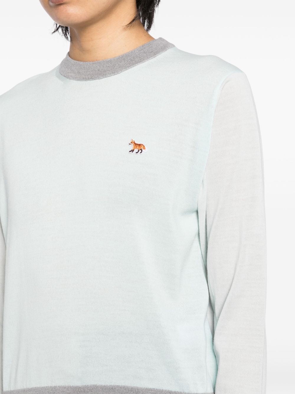 embroidered logo knitted top - 5