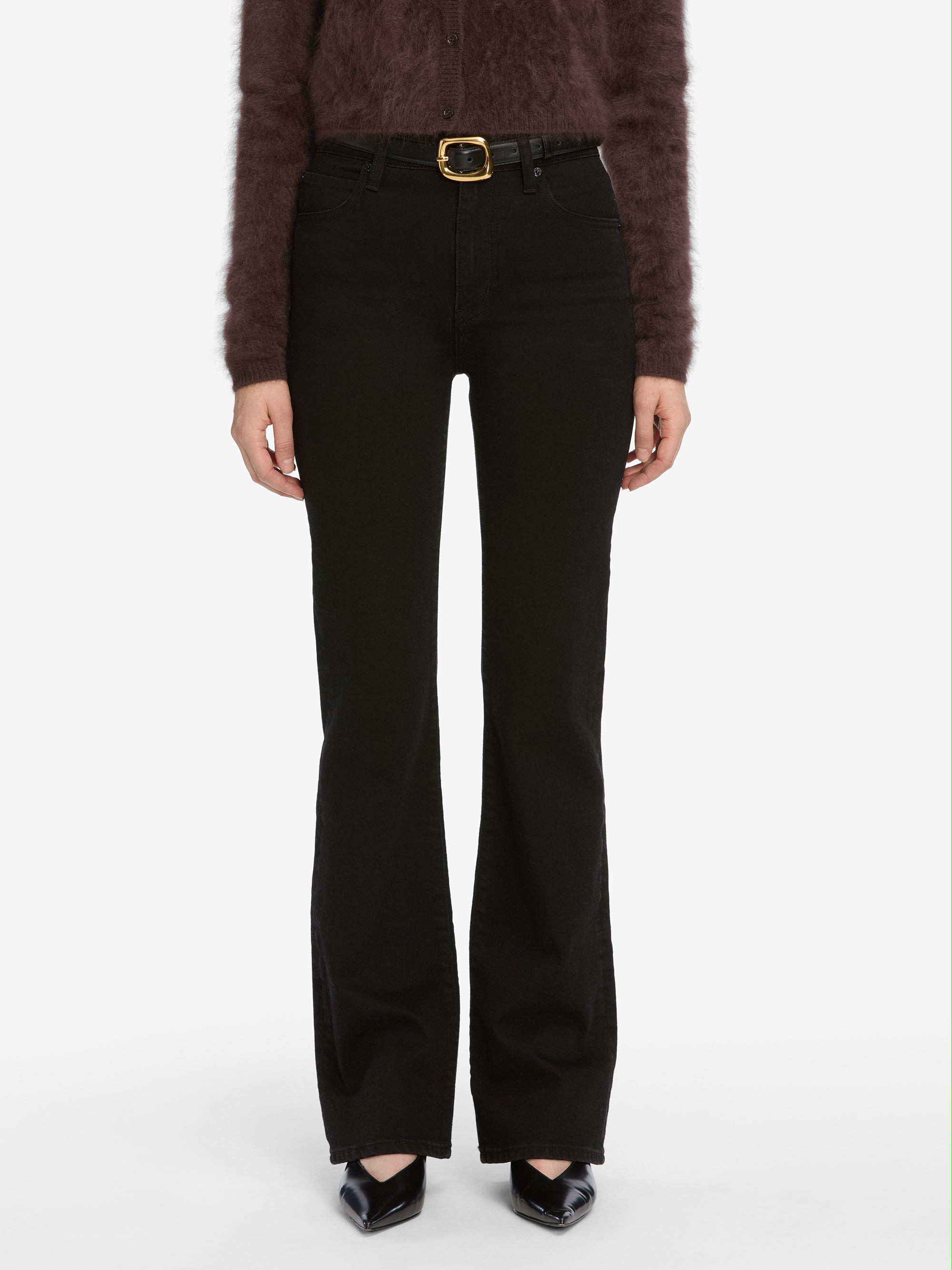 The Organic Buckle Belt in Black - 2
