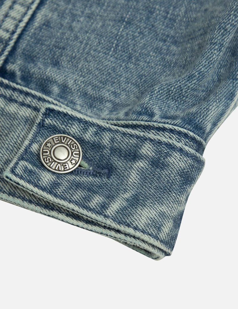 SEAGULL AND LOGO EMBOSSED PRINT LOOSE FIT DENIM JACKET 14