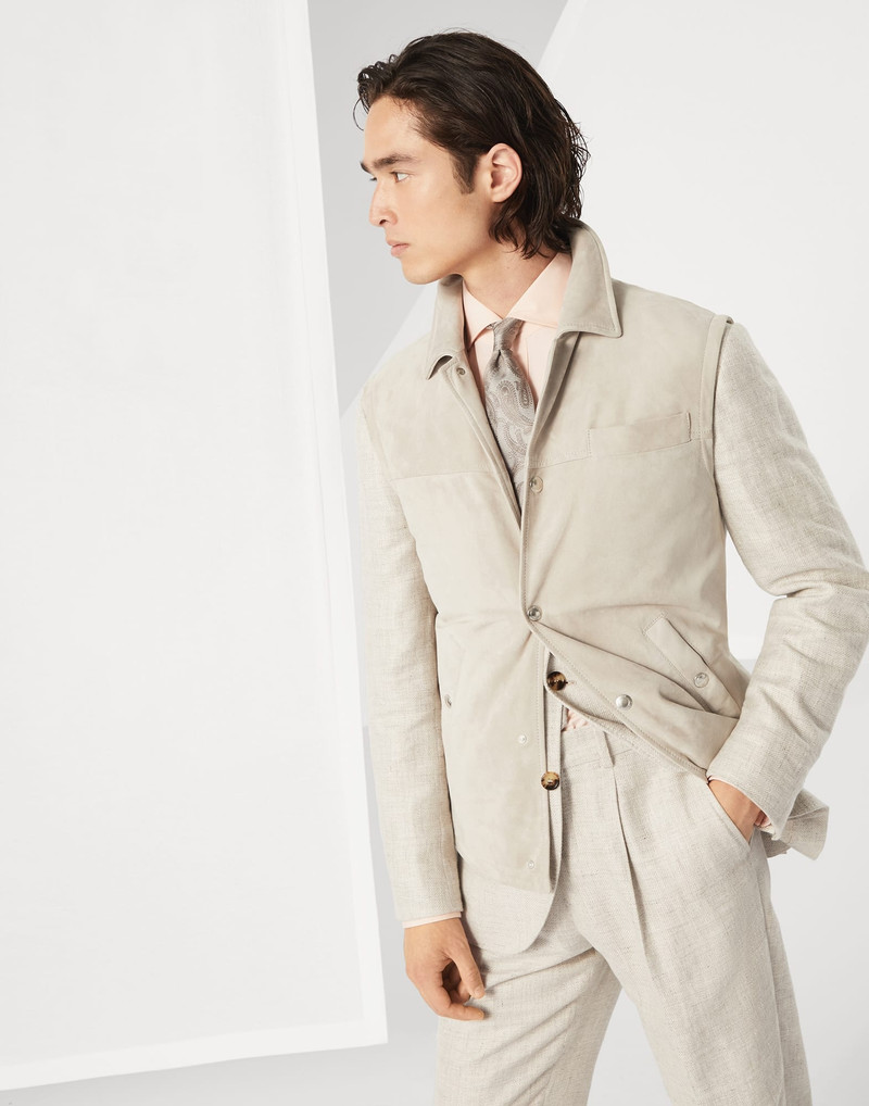Suede vest with Thermore® padding 1