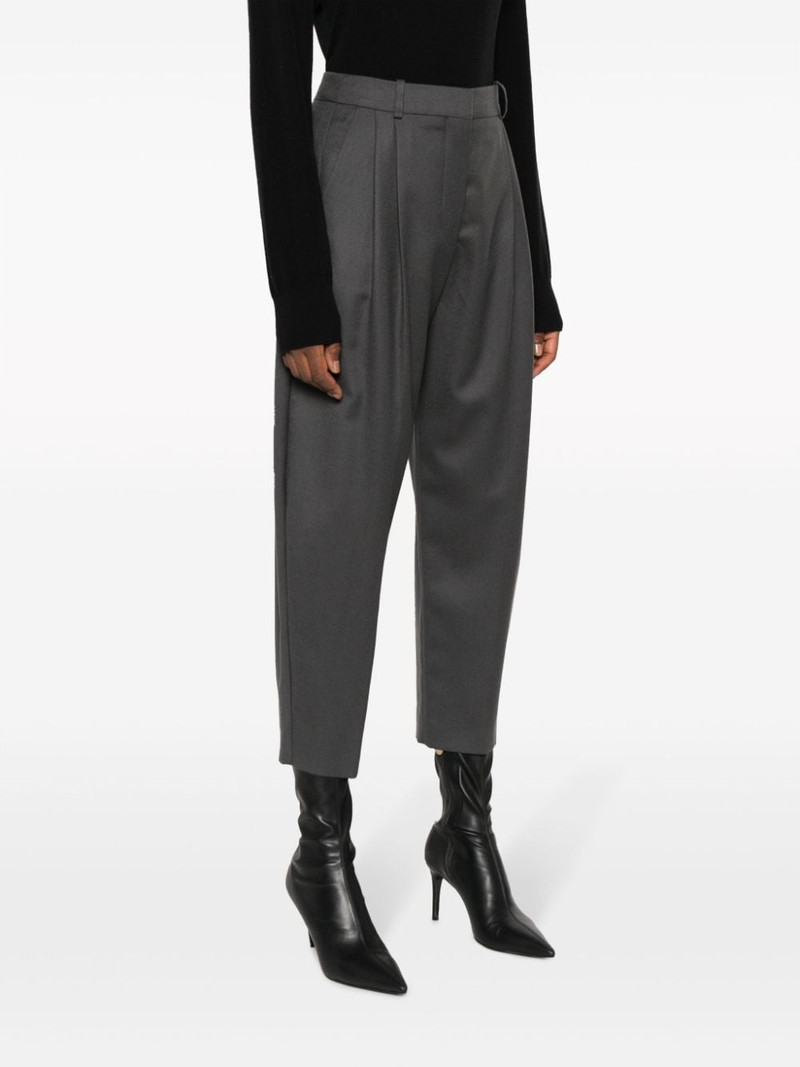 cropped pleated wool trousers 3