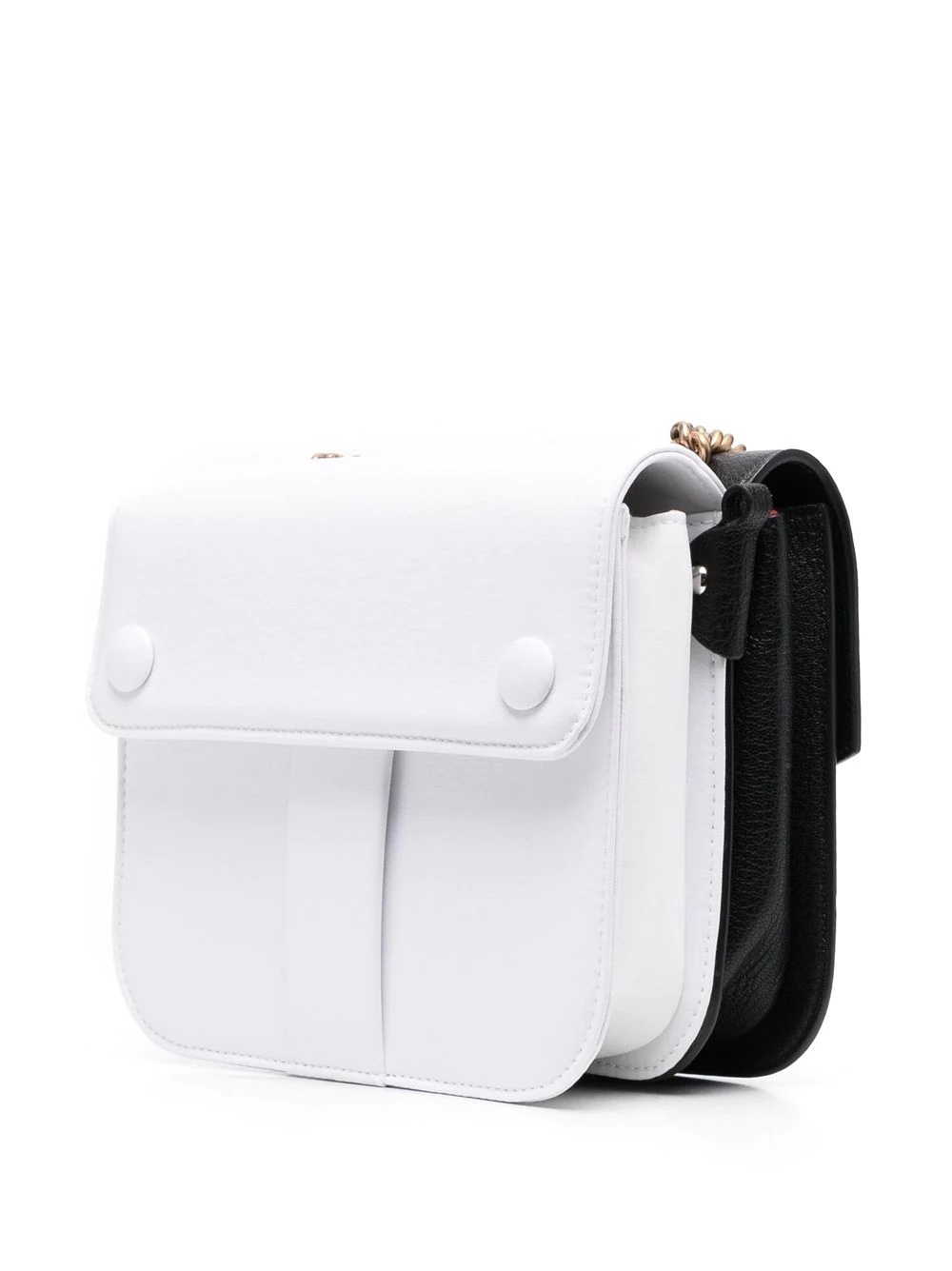 colour-block leather shoulder bag - 3