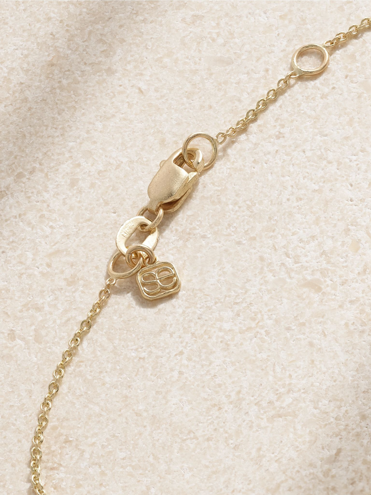 Small Evil Eye 14-karat gold, diamond and sapphire bracelet Gold - 3