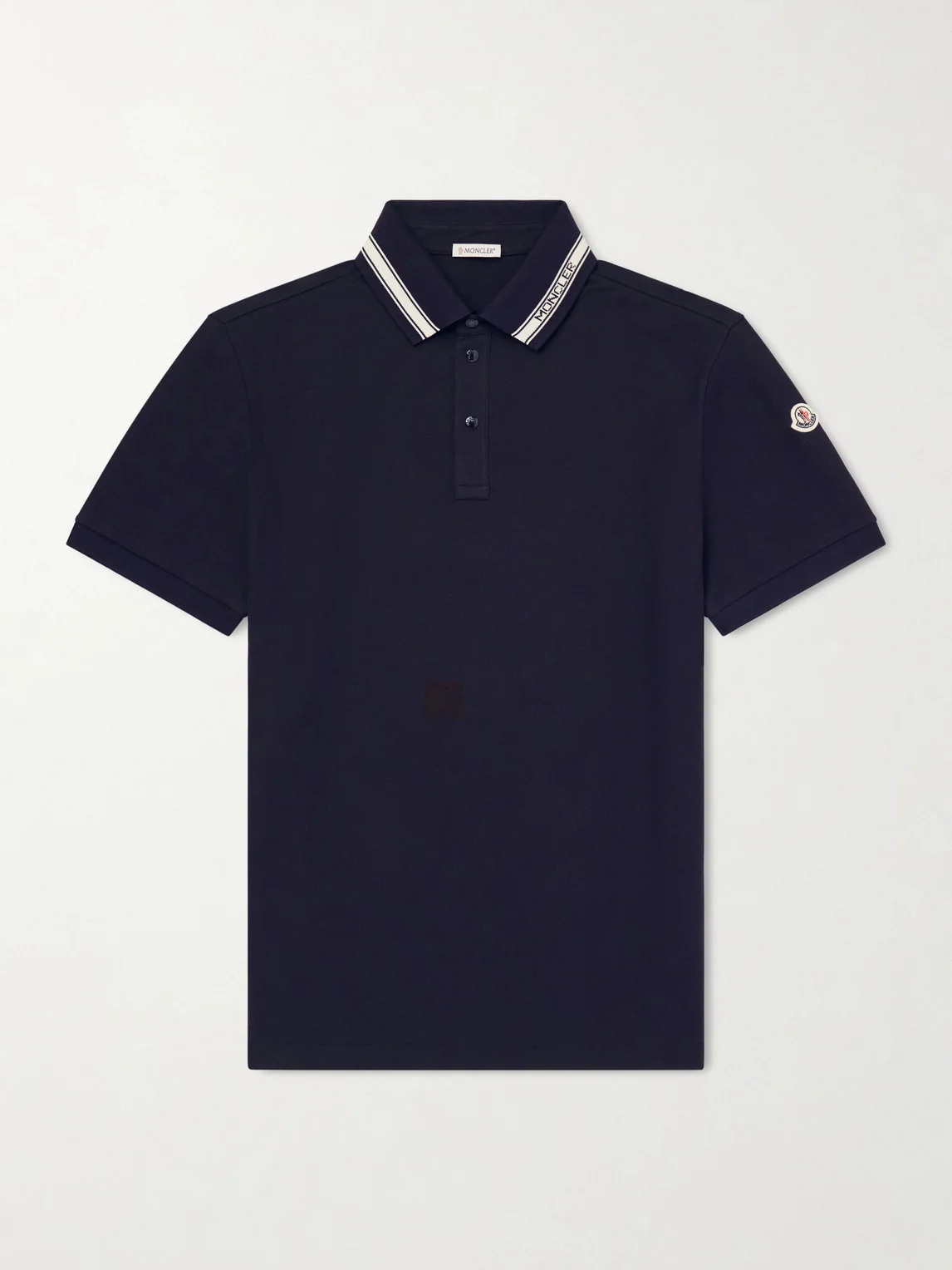 Logo-Appliquéd Honeycomb-Knit Cotton Polo Shirt - 1