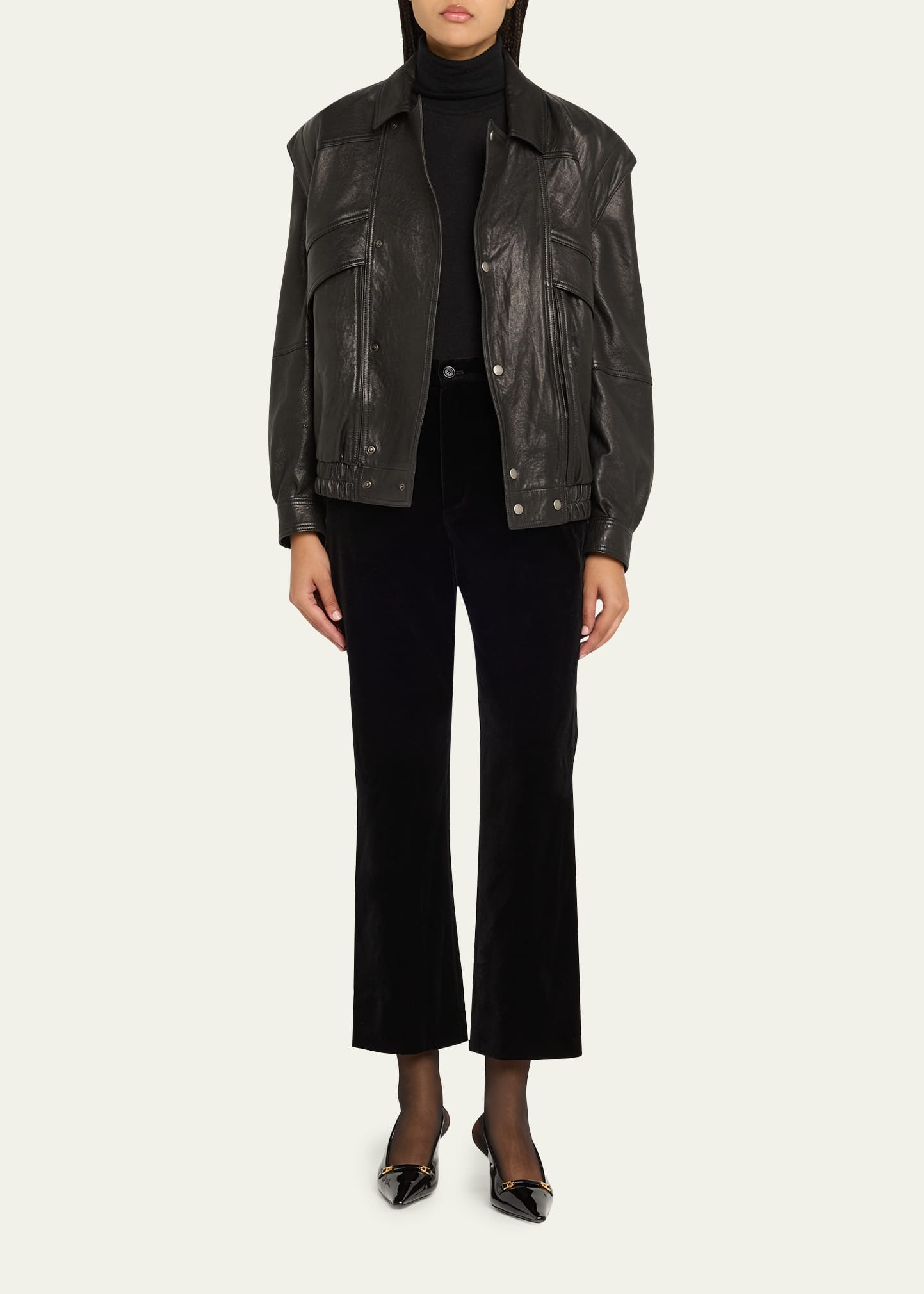Velvet Flare Trousers - 2