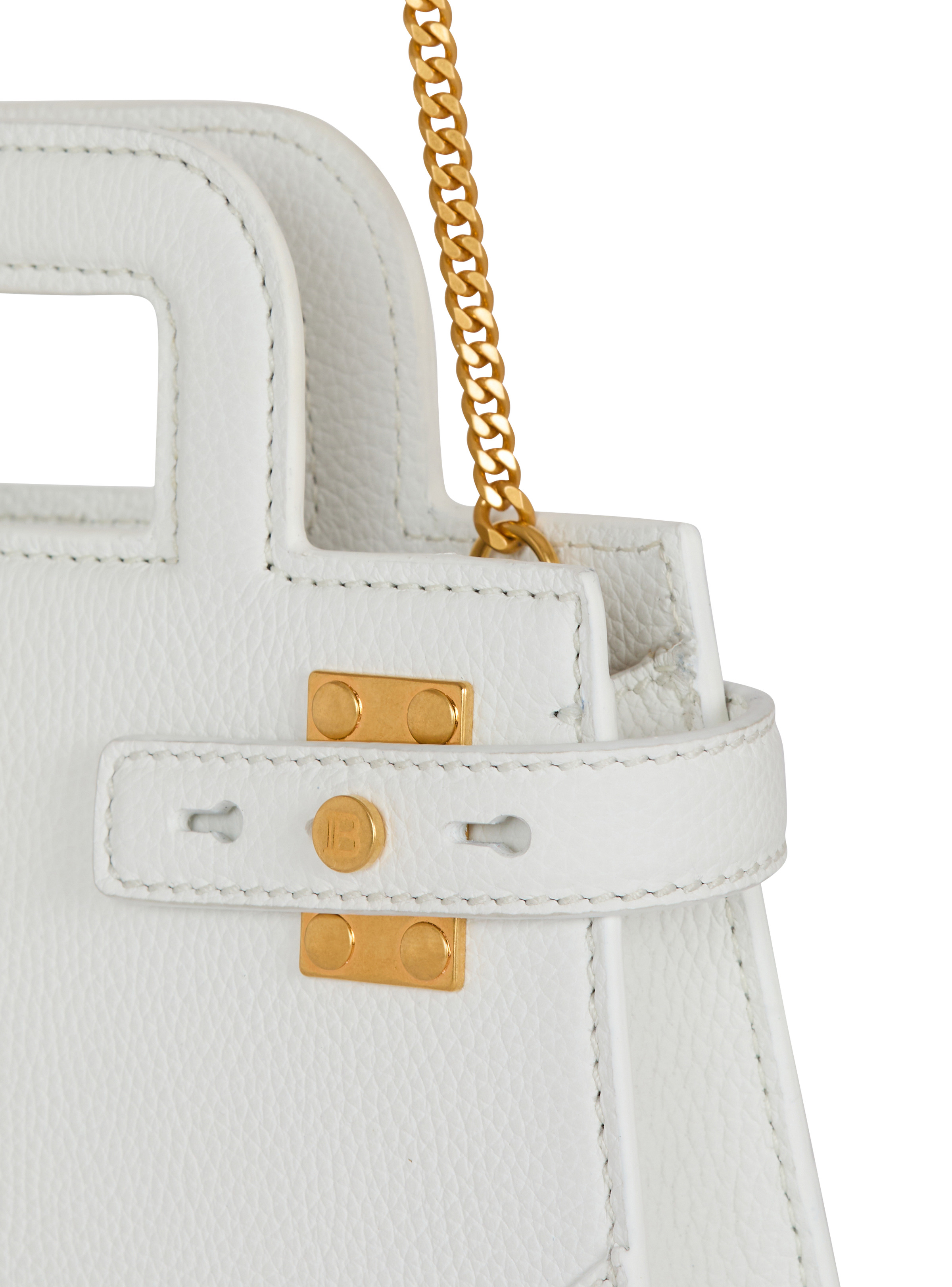 Small B-Buzz Top Handle bag in grained leather - 5