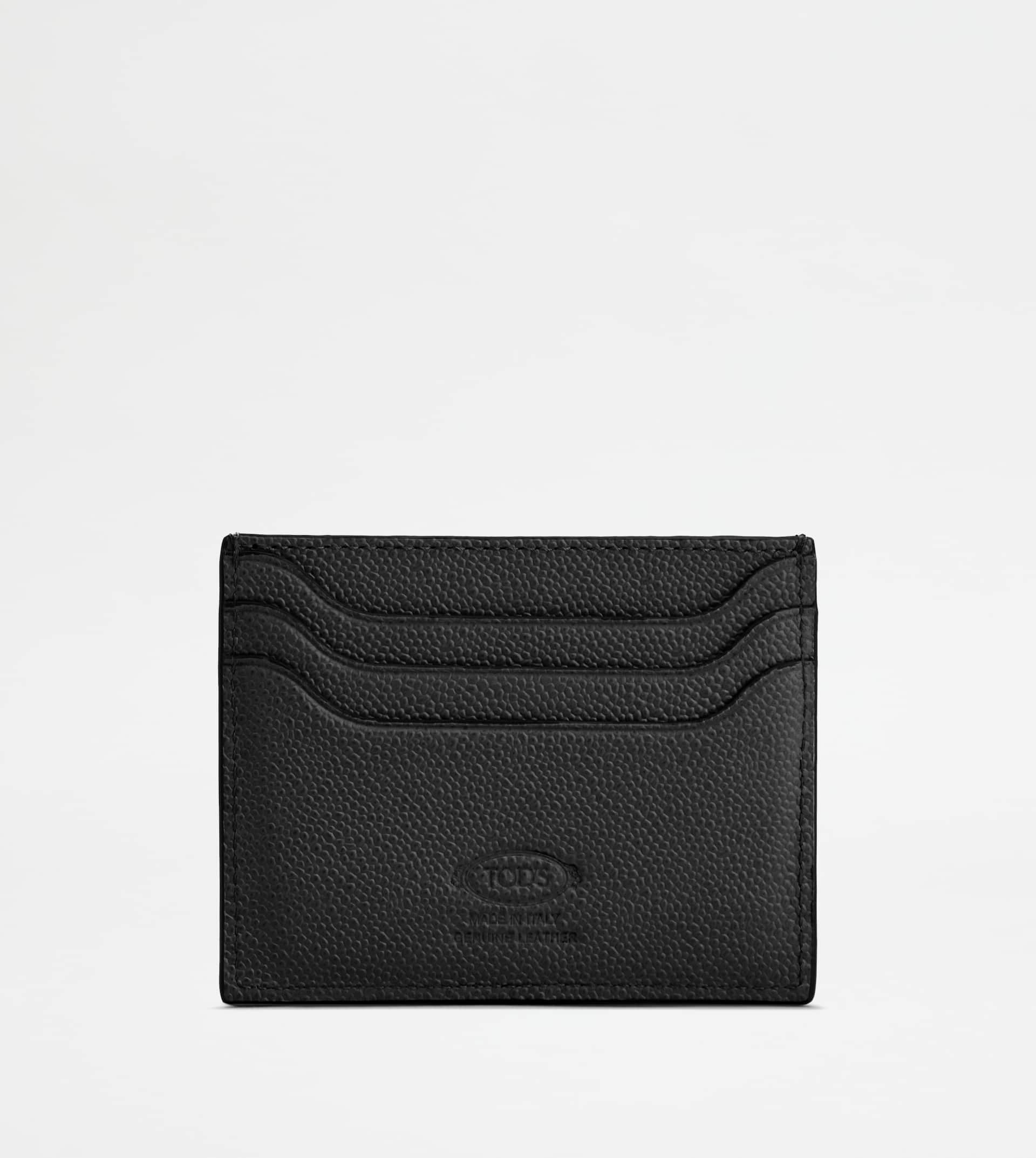 CREDIT CARD HOLDER IN LEATHER - BLACK - 2