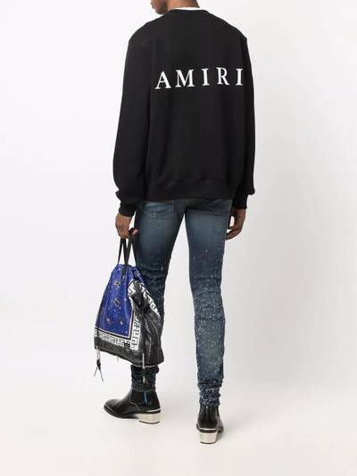 AMIRI logo-print long-sleeve cotton sweatshirt outlook