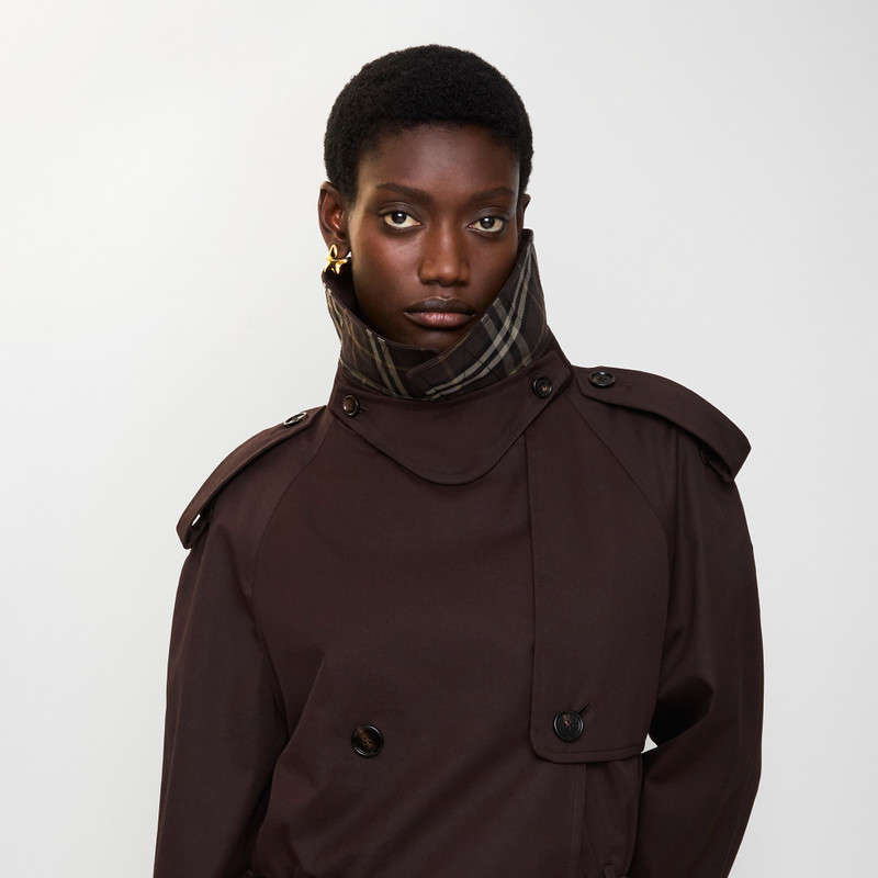 Cropped Gabardine Trench Jacket 4