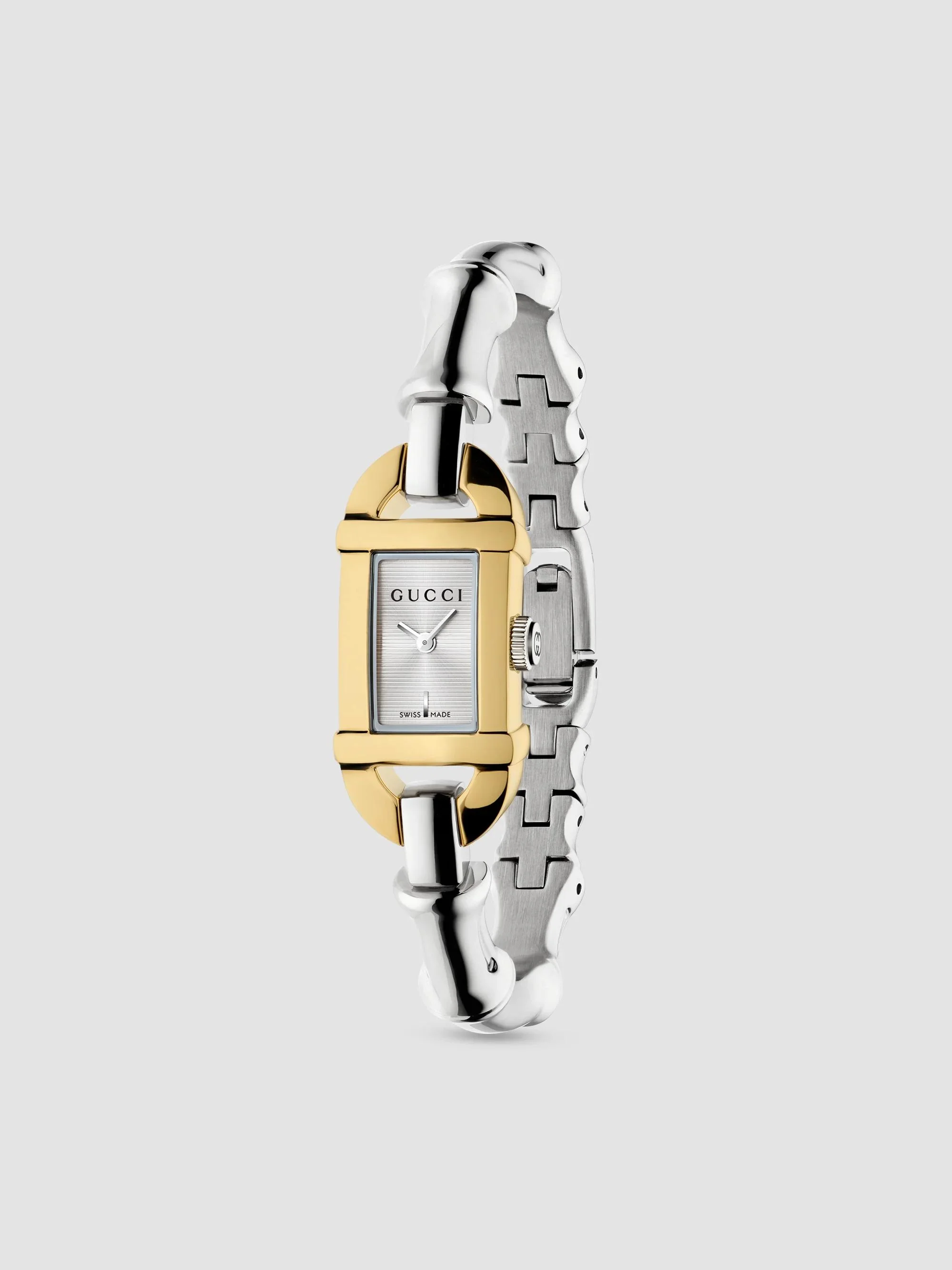 Women's Bamboo 18K-Gold-Plated & Stainless Steel Bracelet Watch/17MM x 22MM - Two Tone - 1