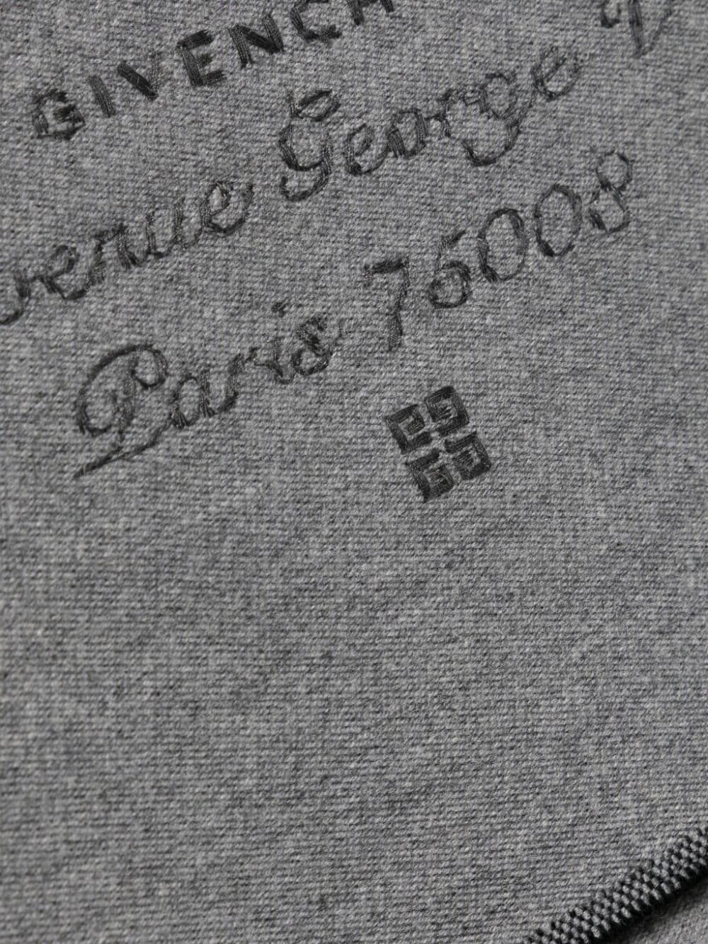 logo-embroidered scarf - 2