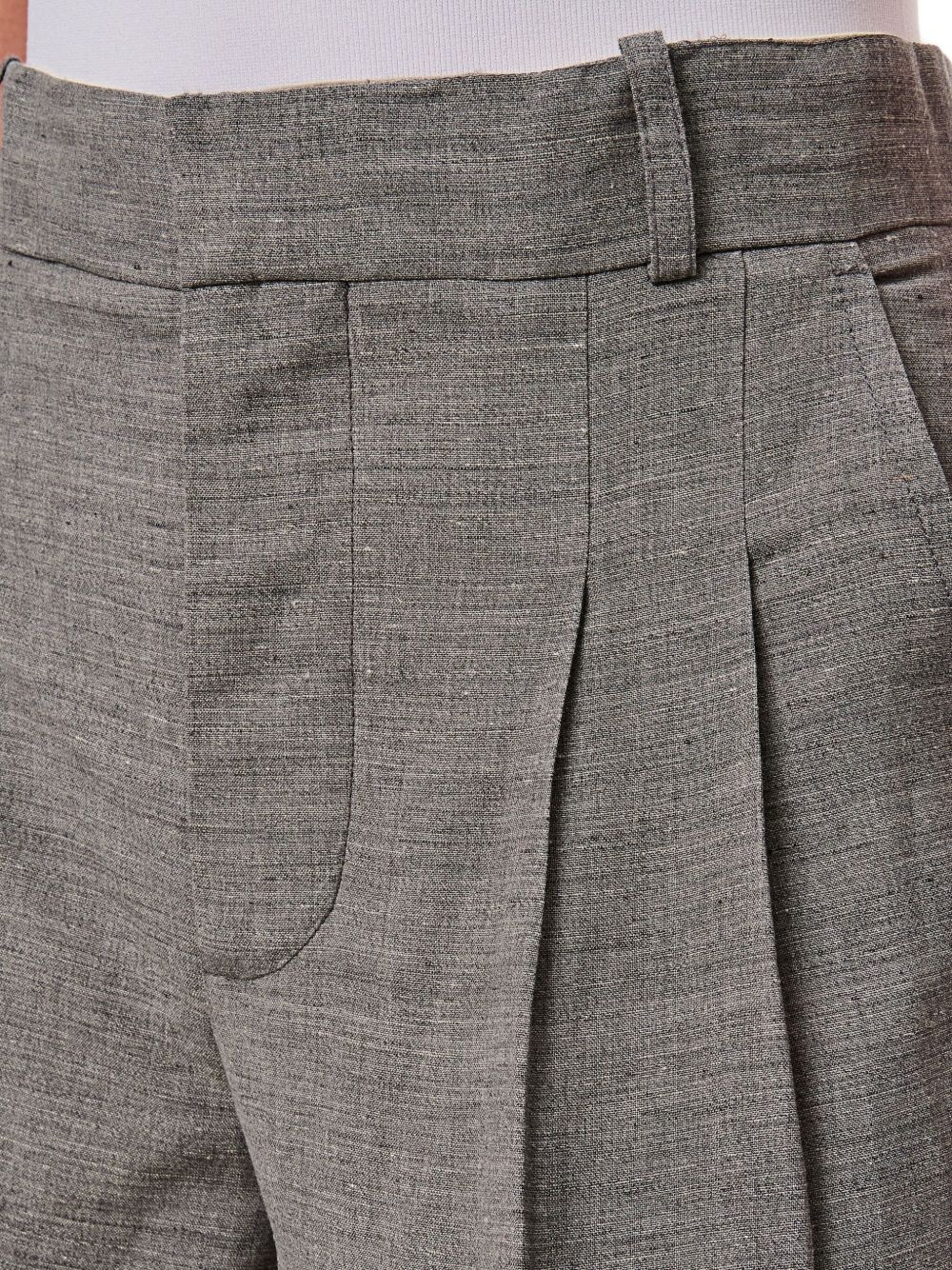 pleated high-waist shorts - 4