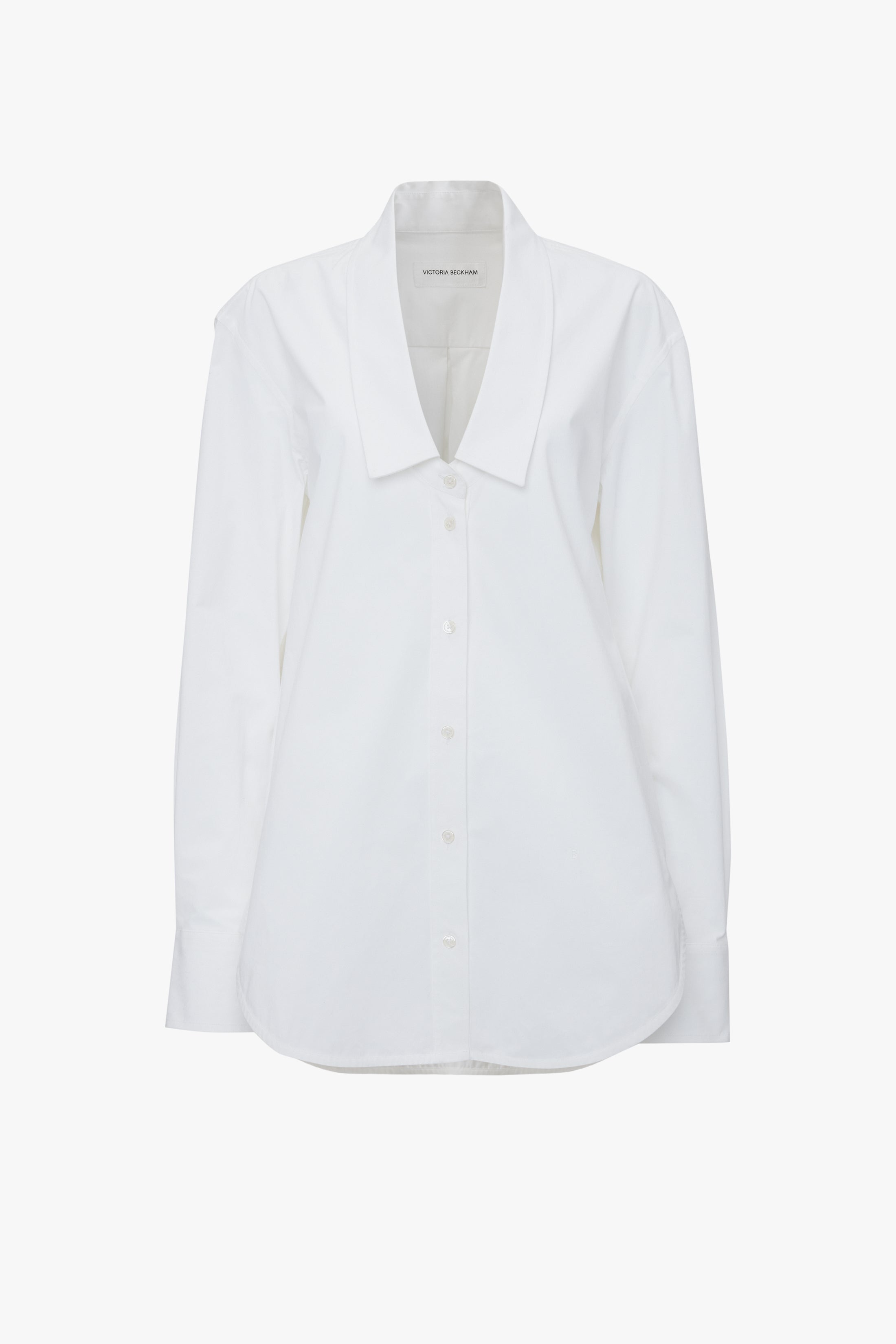 Exaggerated Collar Shirt In White - 1