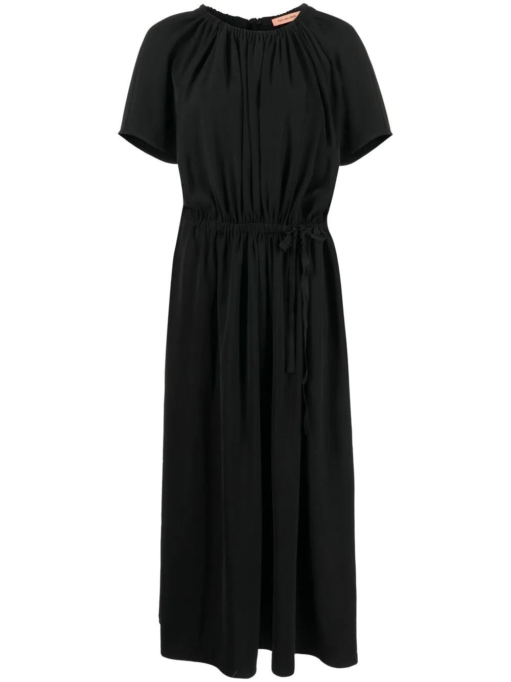 pleat detailing mid-length dress - 1