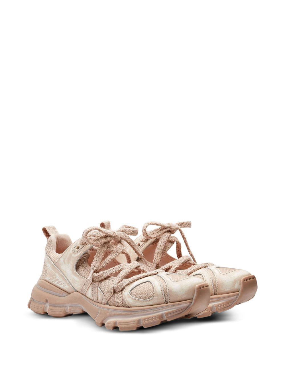 lace-up low-top sneakers - 2