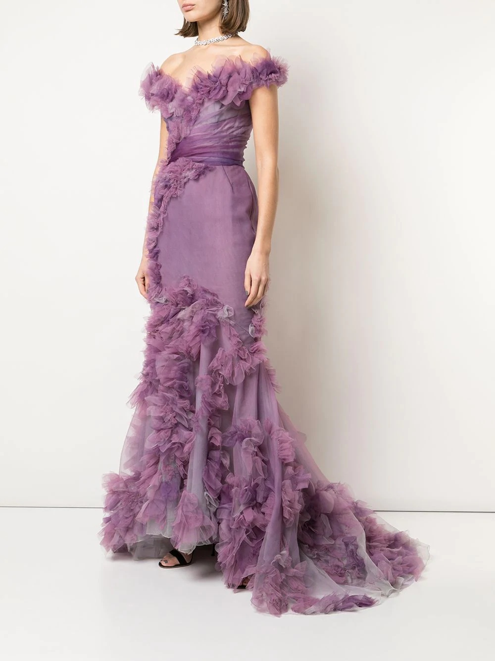 organza fishtail gown - 3