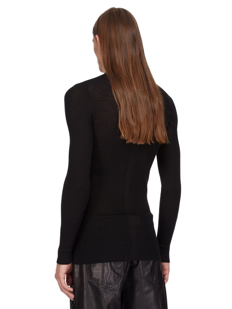 Rick Owens round-neck ribbed sweater outlook
