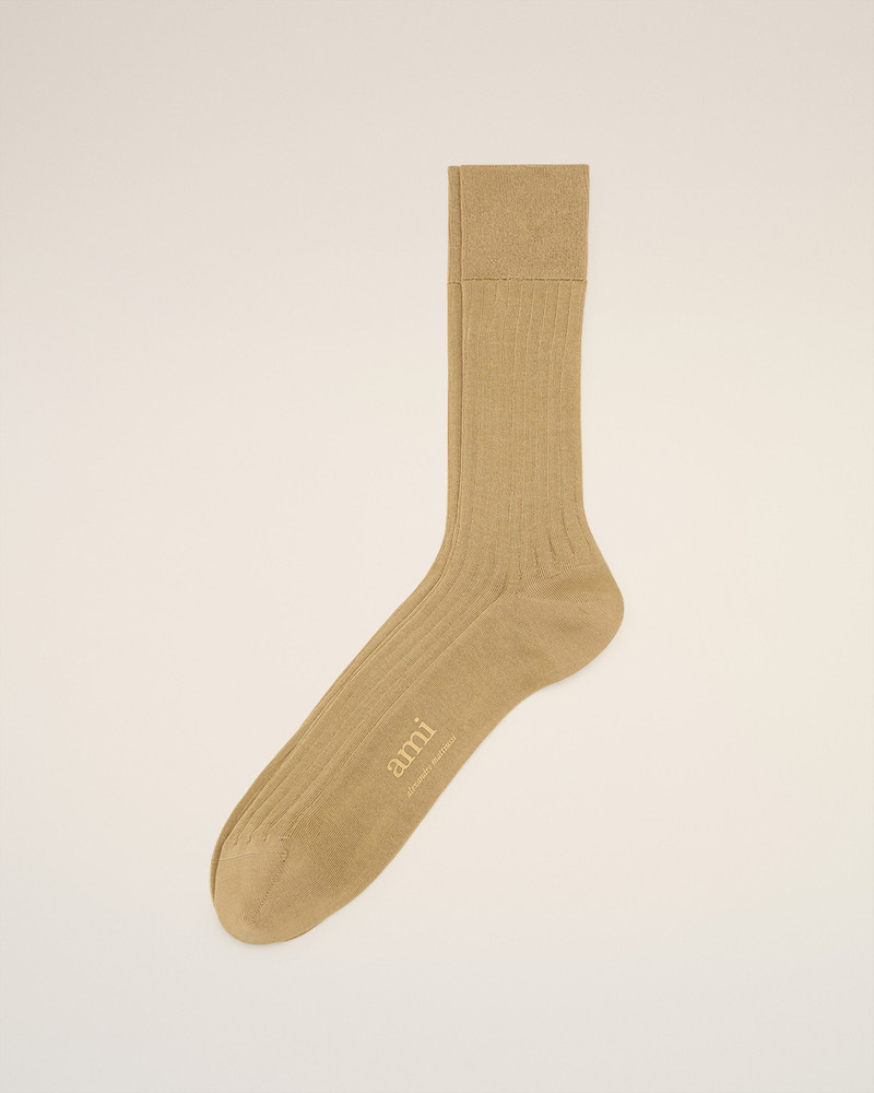 YELLOW COTTON AMI DE COEUR PLATE SOCKS 1