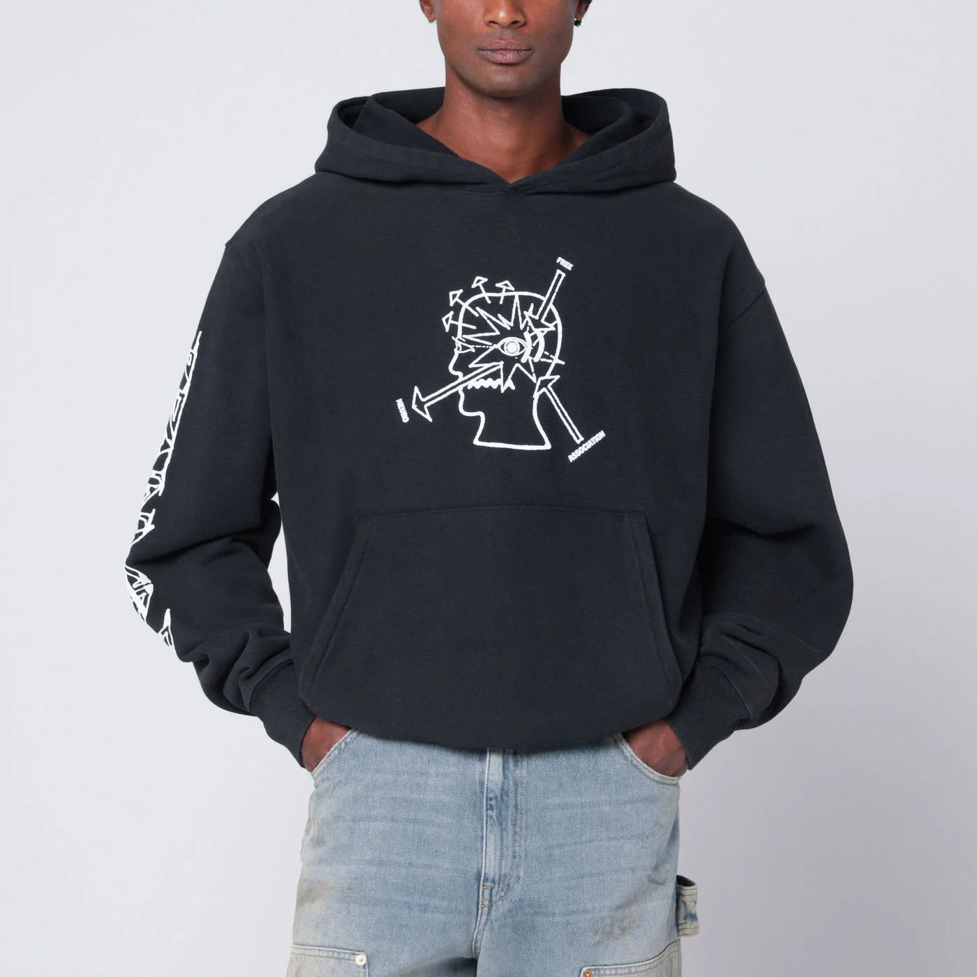 Brain Dead Faded Black Neuro Free Association Sweatshirt Men - 1