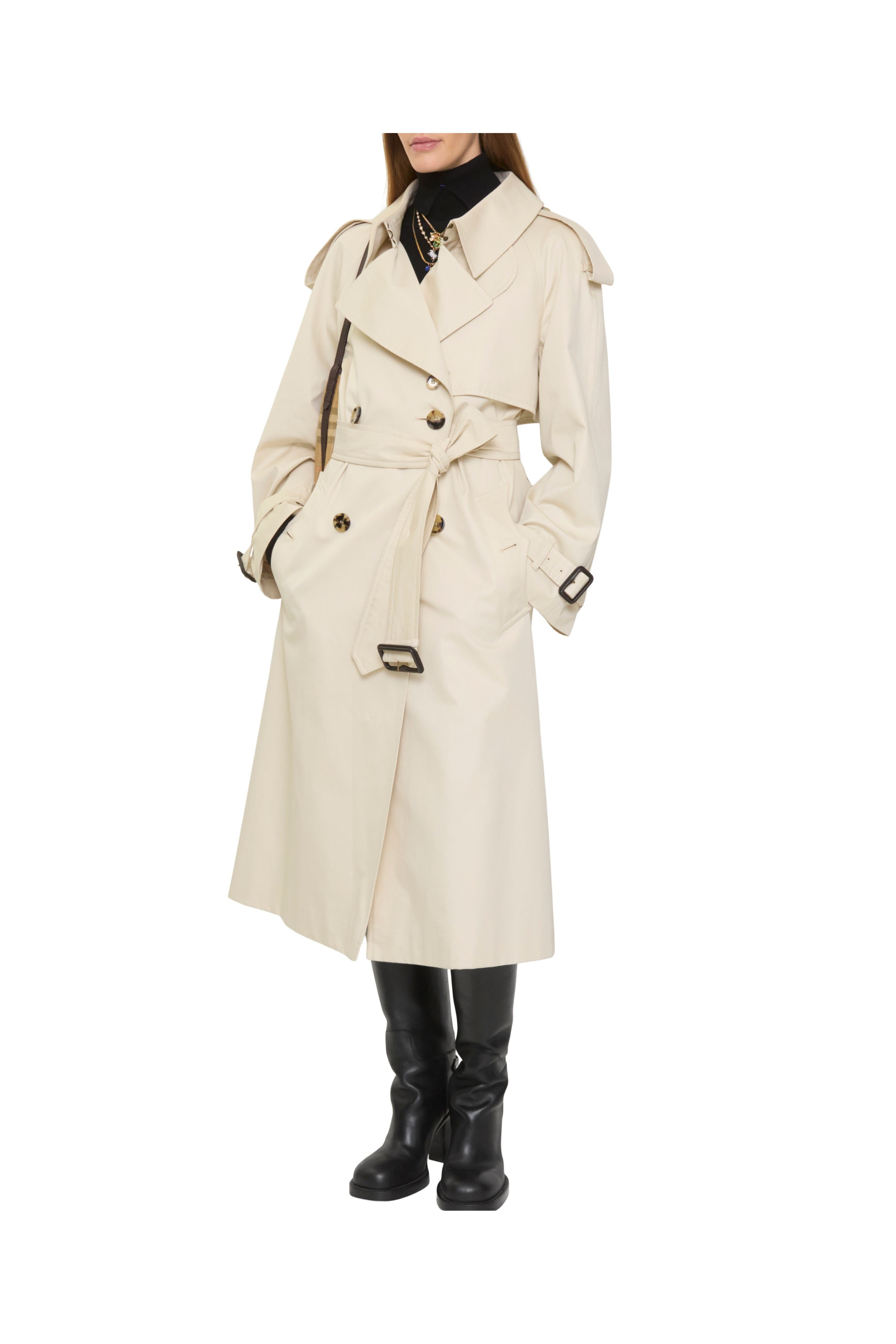 burberry Long Gabardine Fitzrovia Trench Coat in Clam Beige at Nordstrom - 4