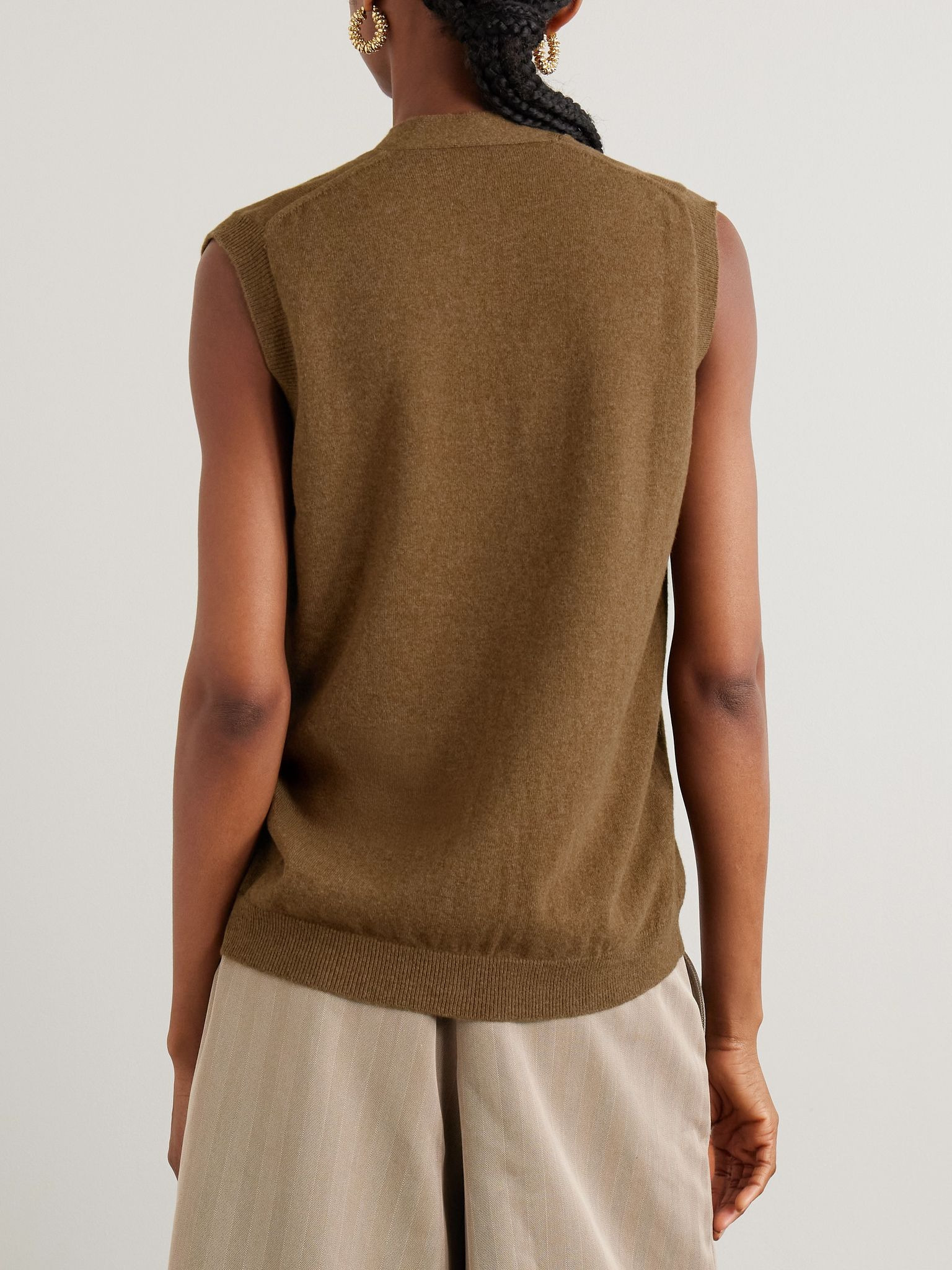 Highland wool and cashmere-blend vest Brown - 3