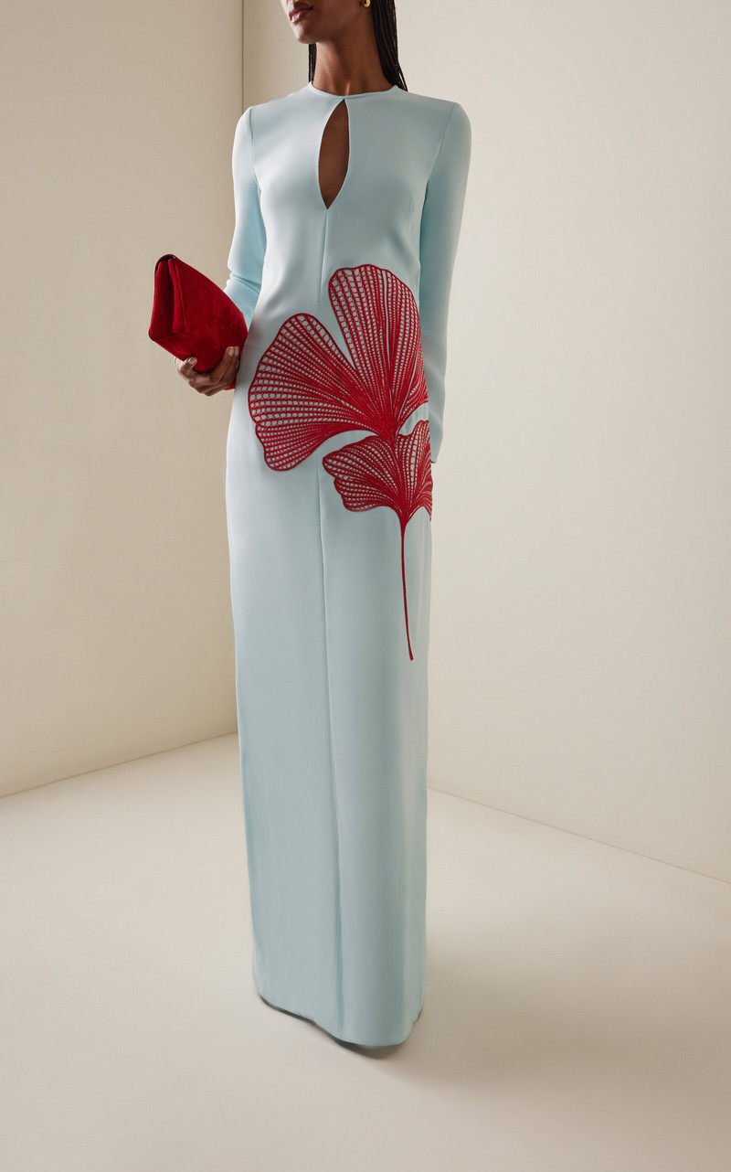 COSTARELLOS Adeline Floral-Print Maxi Dress blue outlook