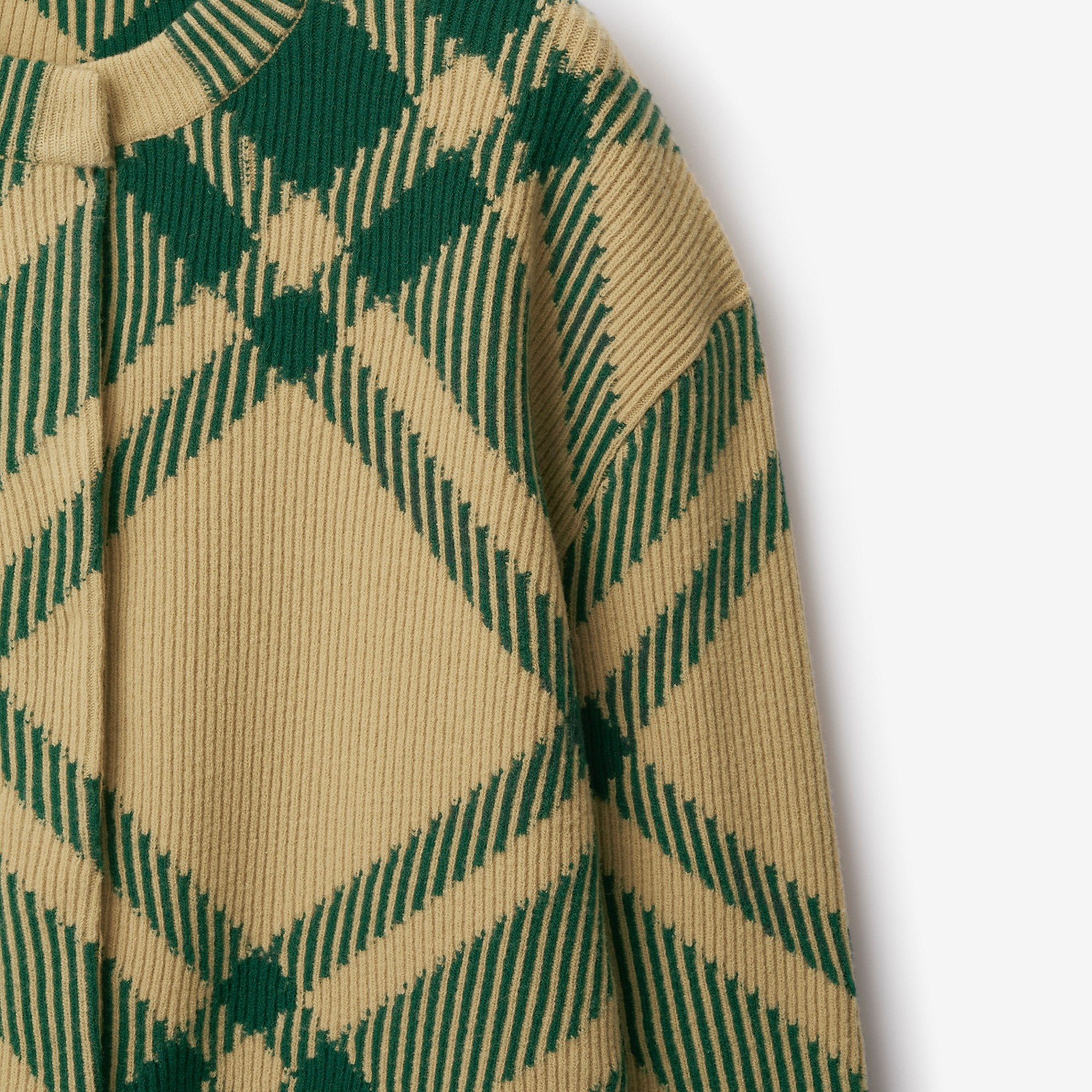 Check Wool Blend Cardigan - 6
