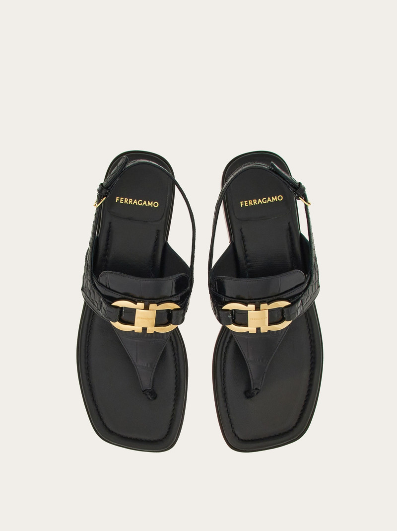 FERRAGAMO Gancini ornament sandal outlook
