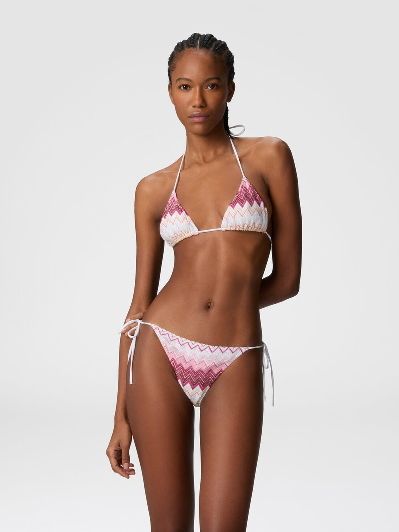 Missoni Triangle bikini in viscose blend zig zag lamé outlook